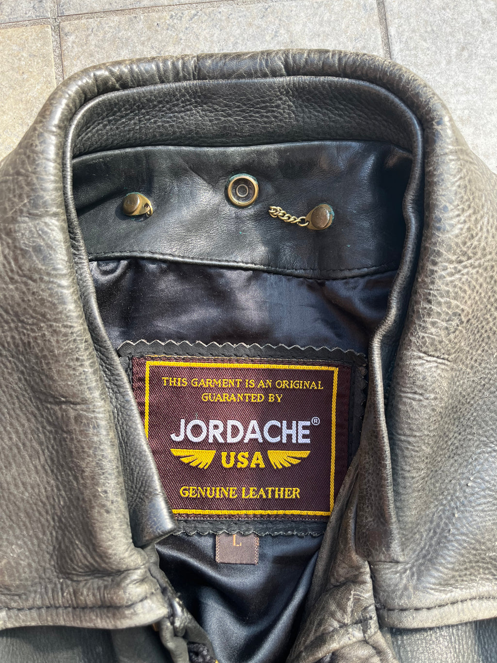 Jordache A-2 Handpainted aviator Bomber Jacket