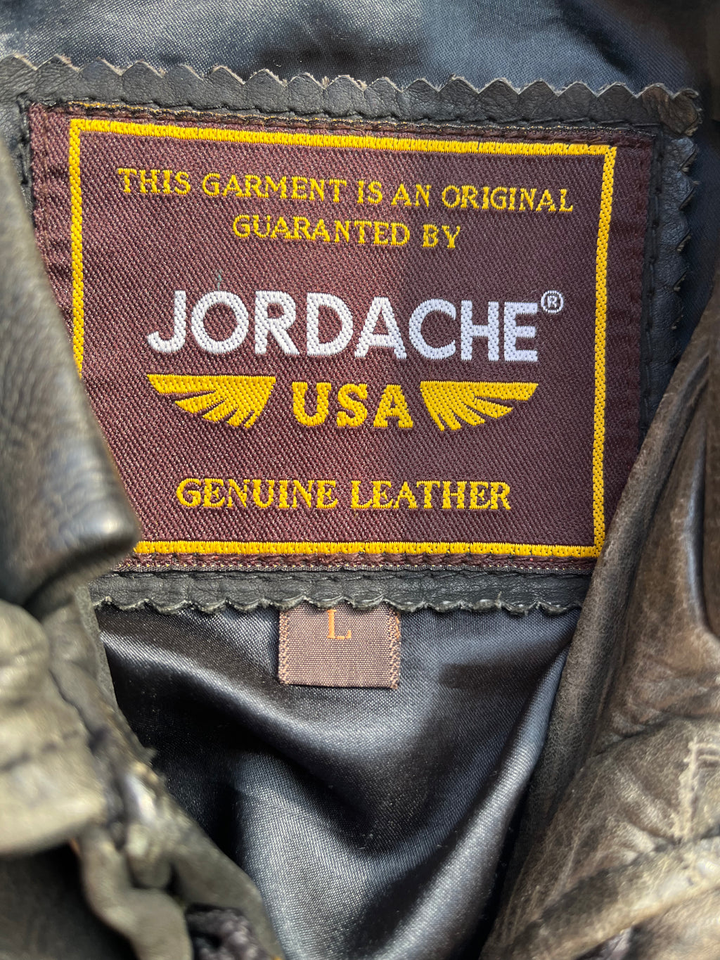 Jordache A-2 Handpainted aviator Bomber Jacket