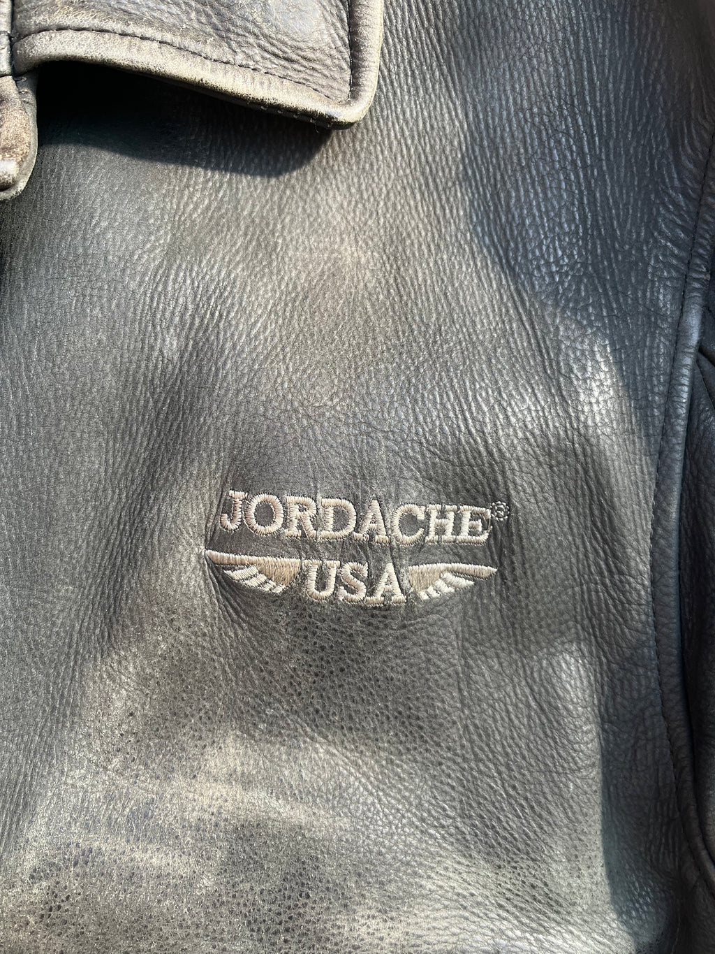 Jordache A-2 Handpainted aviator Bomber Jacket