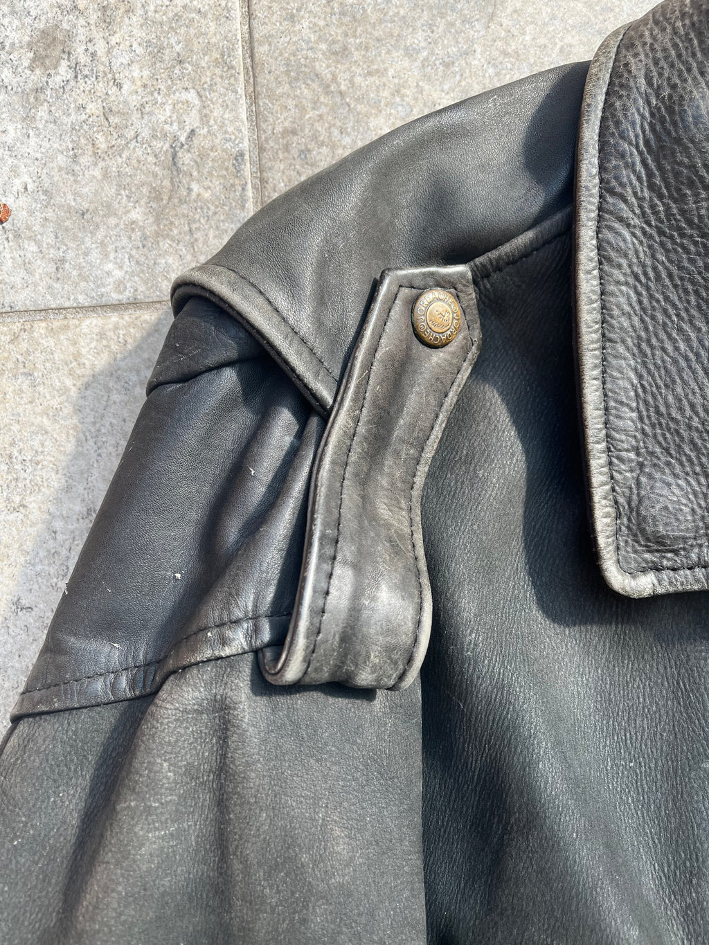 Jordache A-2 Handpainted aviator Bomber Jacket