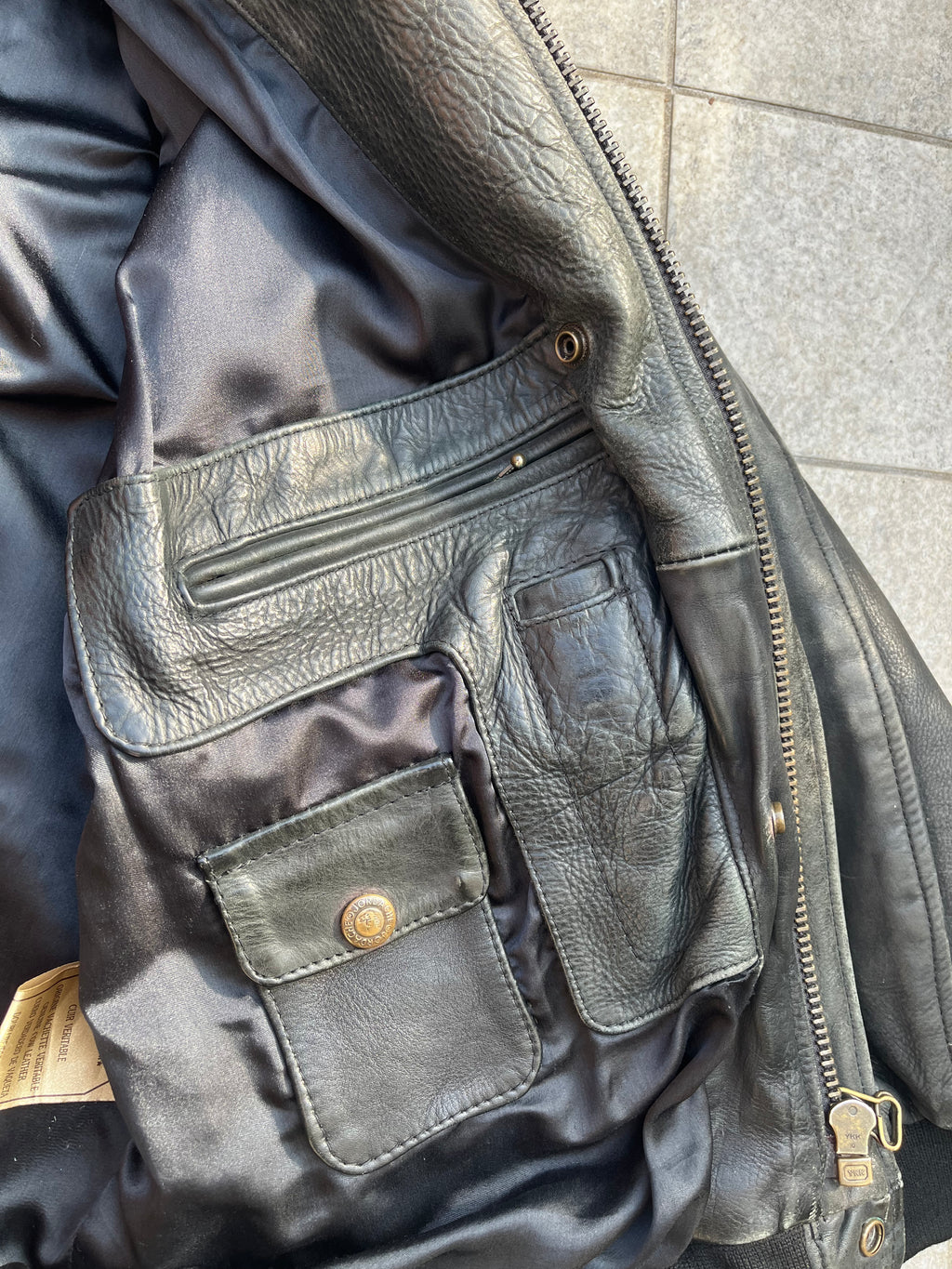 Jordache A-2 Handpainted aviator Bomber Jacket