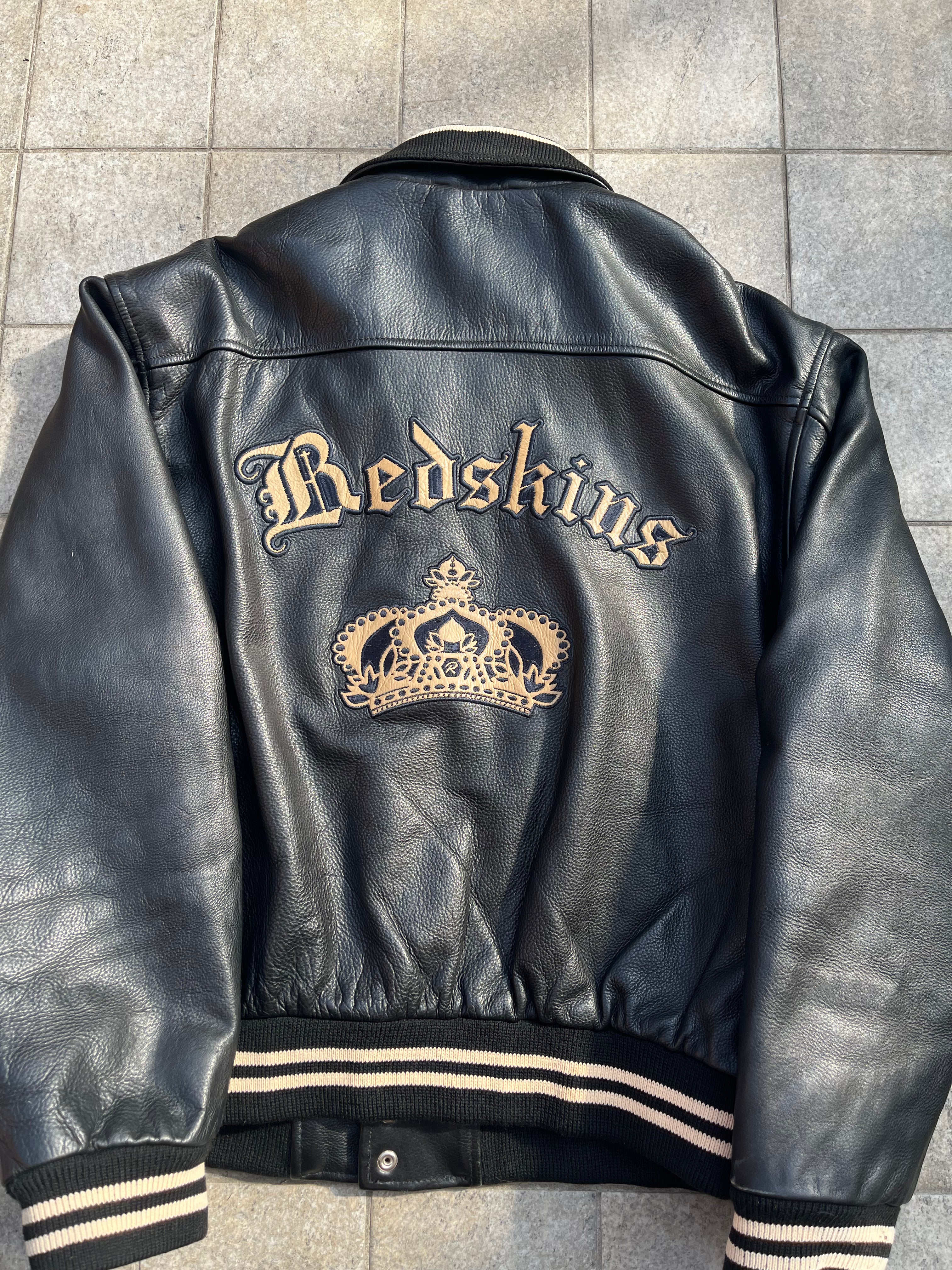 Redskins Varsity Leather Jacket embroidered