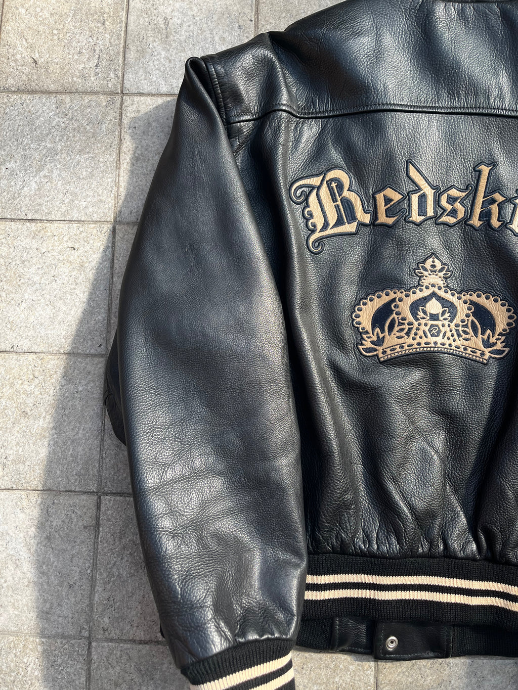 Redskins Varsity Leather Jacket embroidered