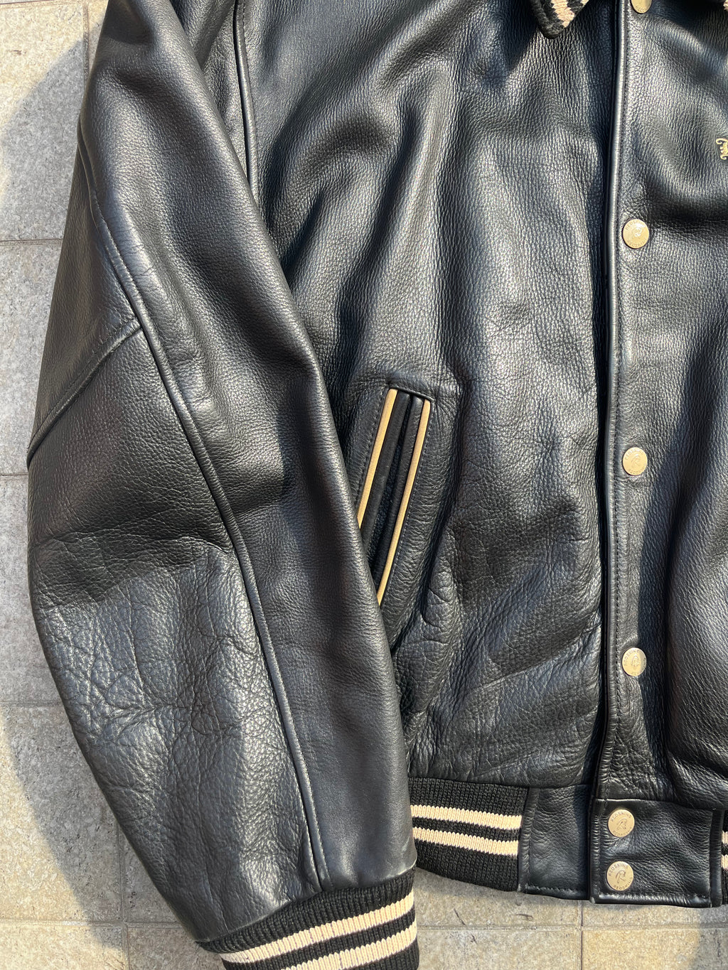 Redskins Varsity Leather Jacket embroidered