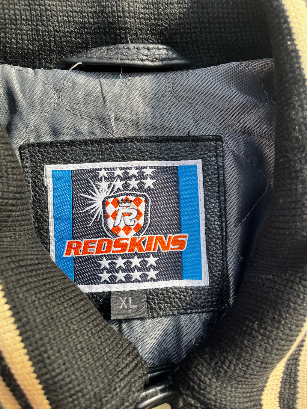 Redskins Varsity Leather Jacket embroidered