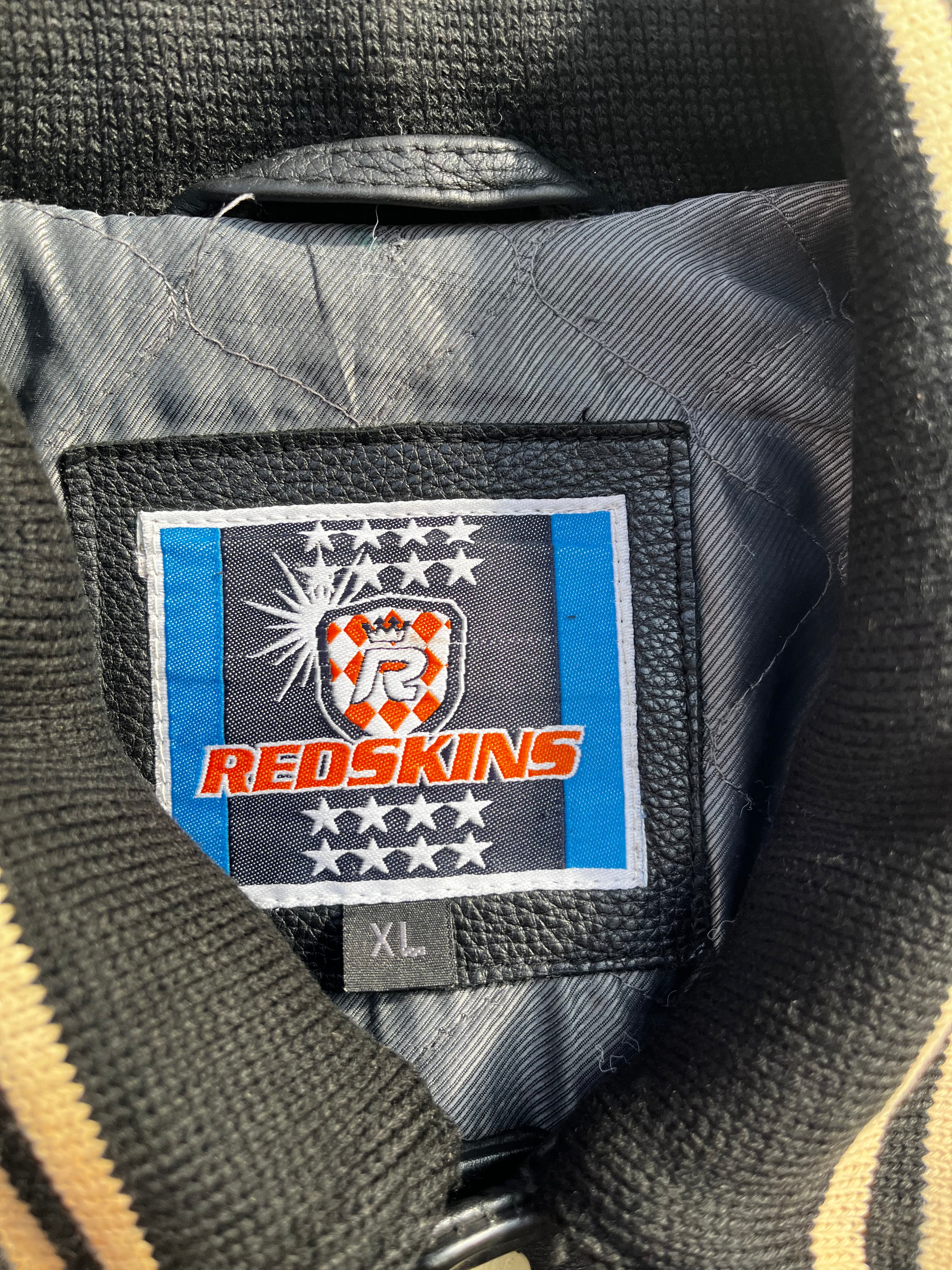 Redskins Varsity Leather Jacket embroidered