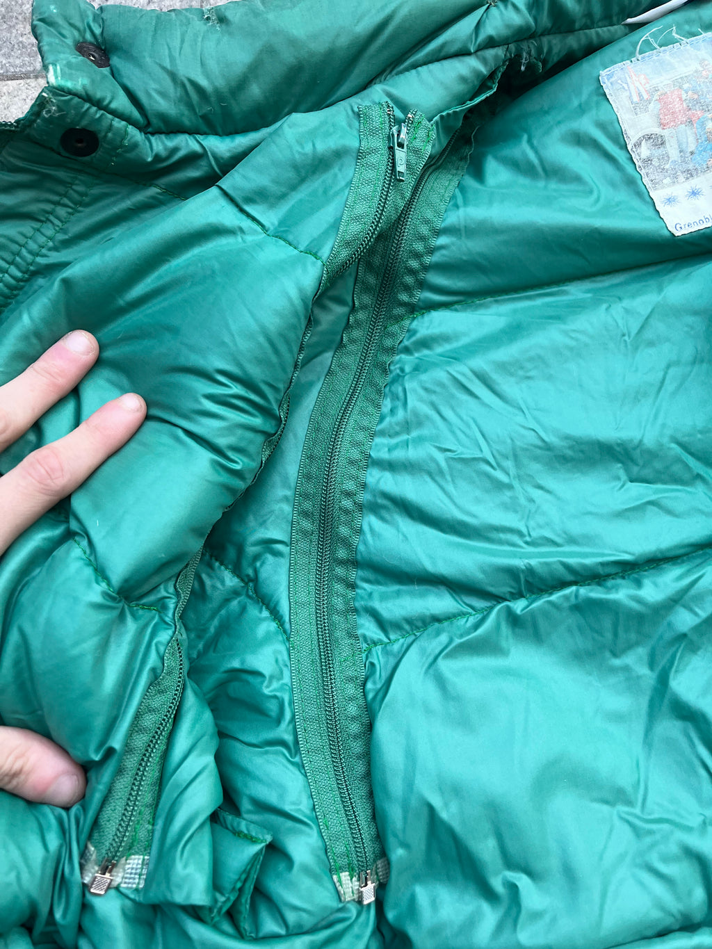 Moncler 2 in 1 Grenobple Green Puffer Jacket
