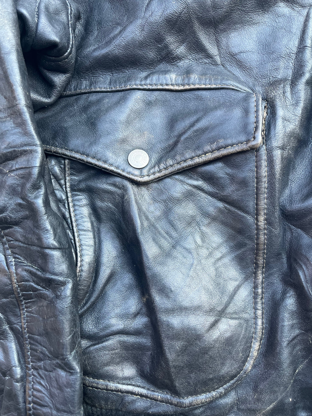 Vintage Schott bomber Jacket with harley davidson patch