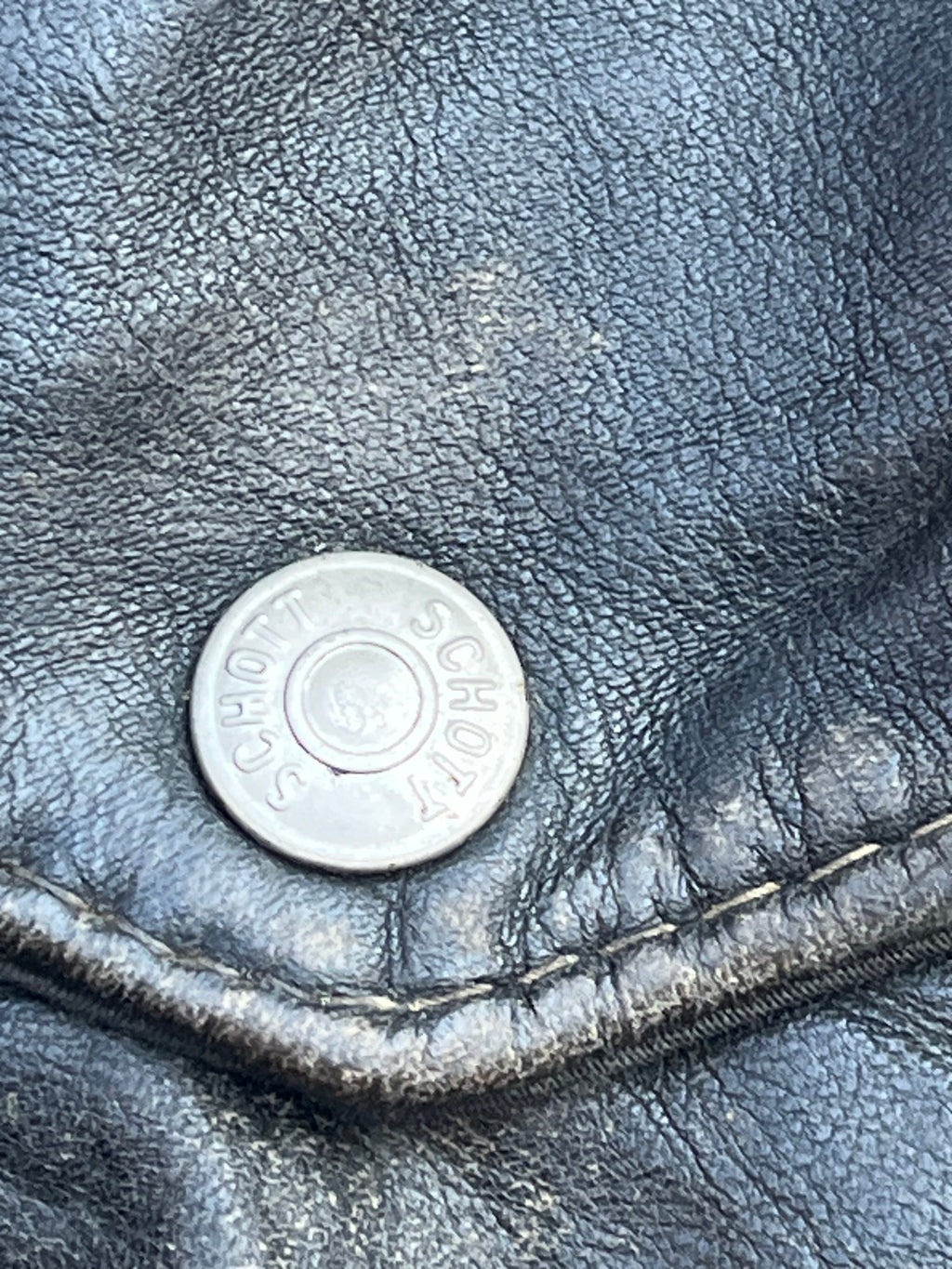 Vintage Schott bomber Jacket with harley davidson patch