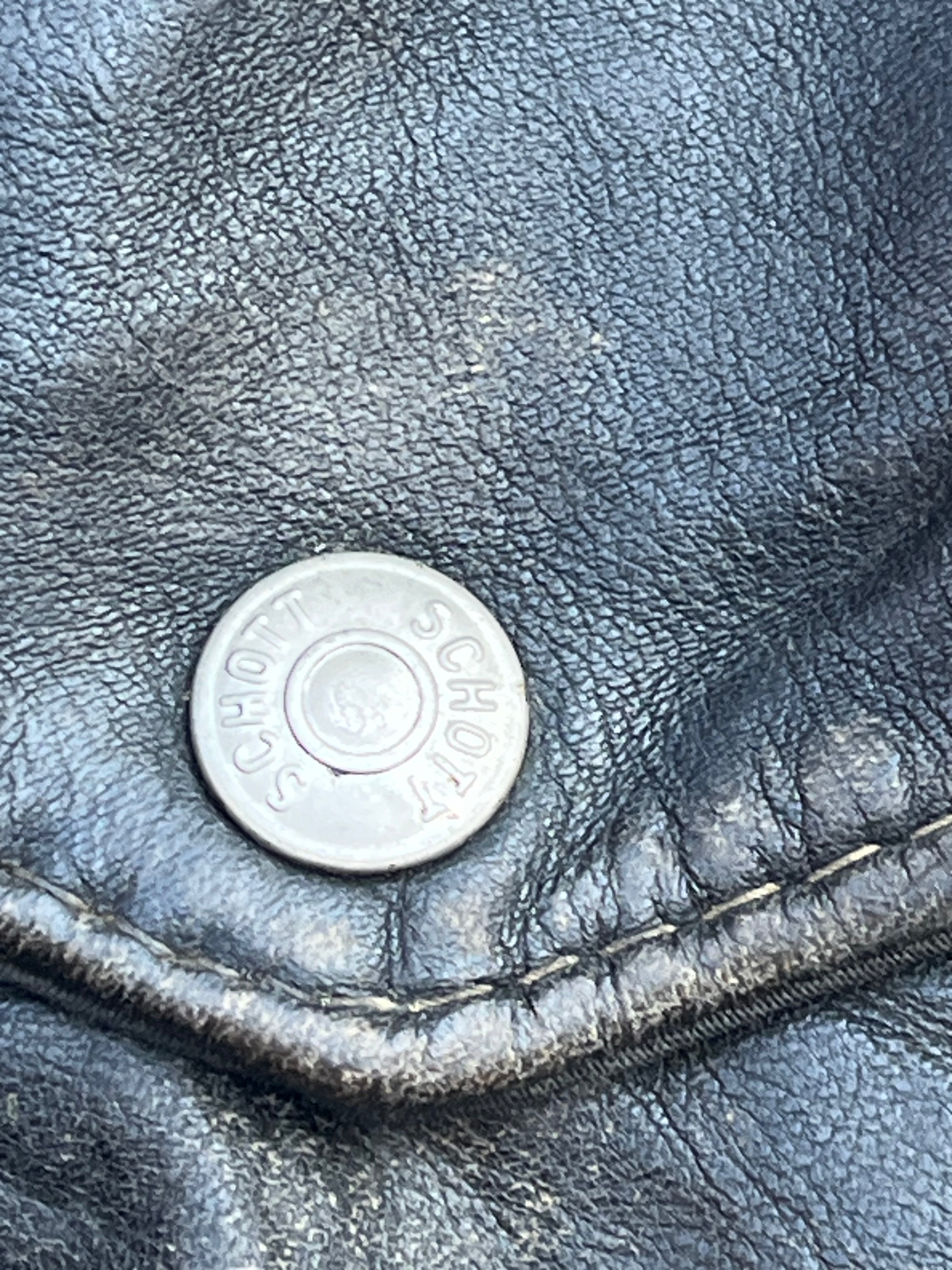 Vintage Schott bomber Jacket with harley davidson patch