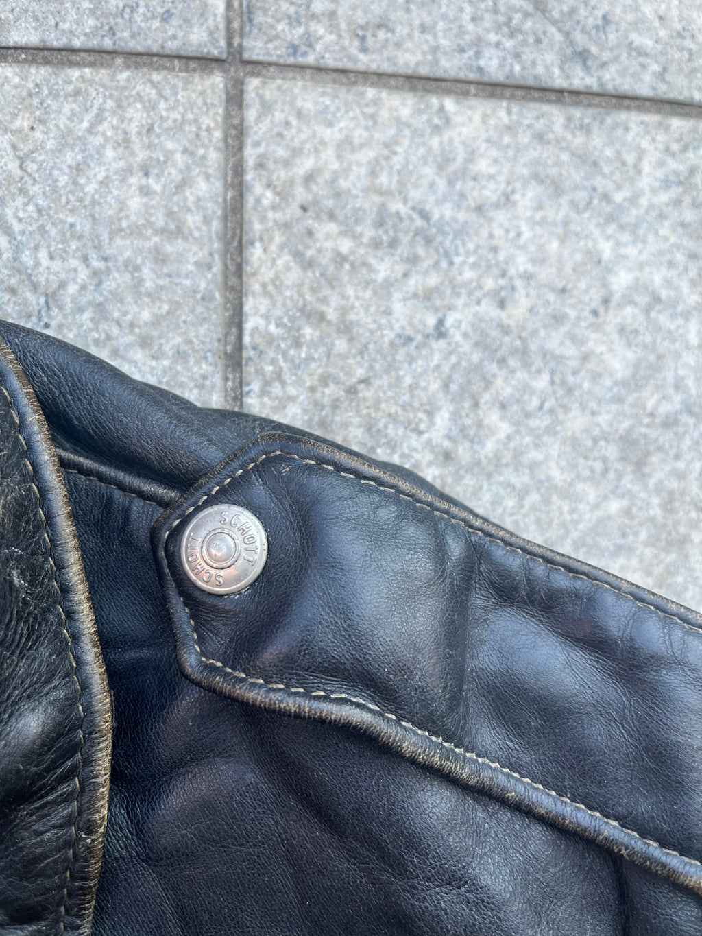 Vintage Schott bomber Jacket with harley davidson patch