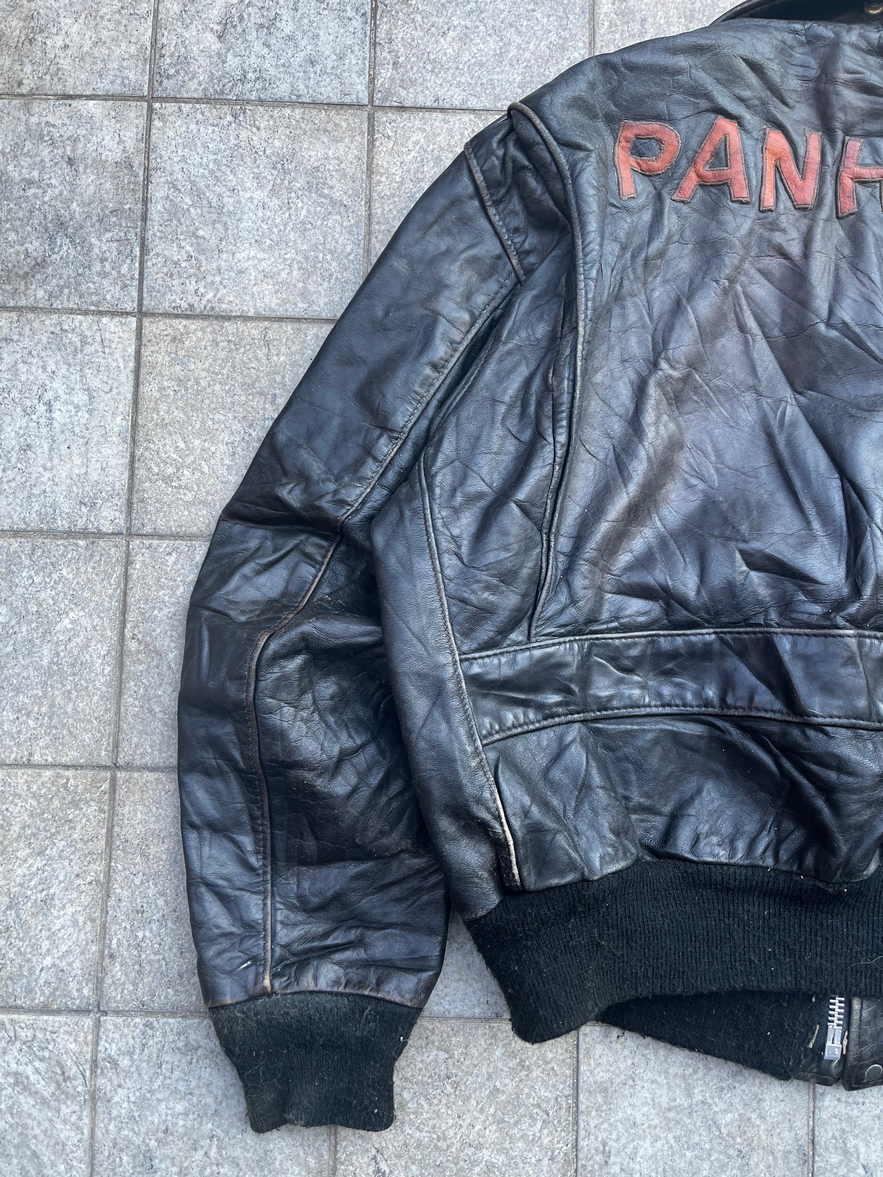 Vintage Schott bomber Jacket with harley davidson patch