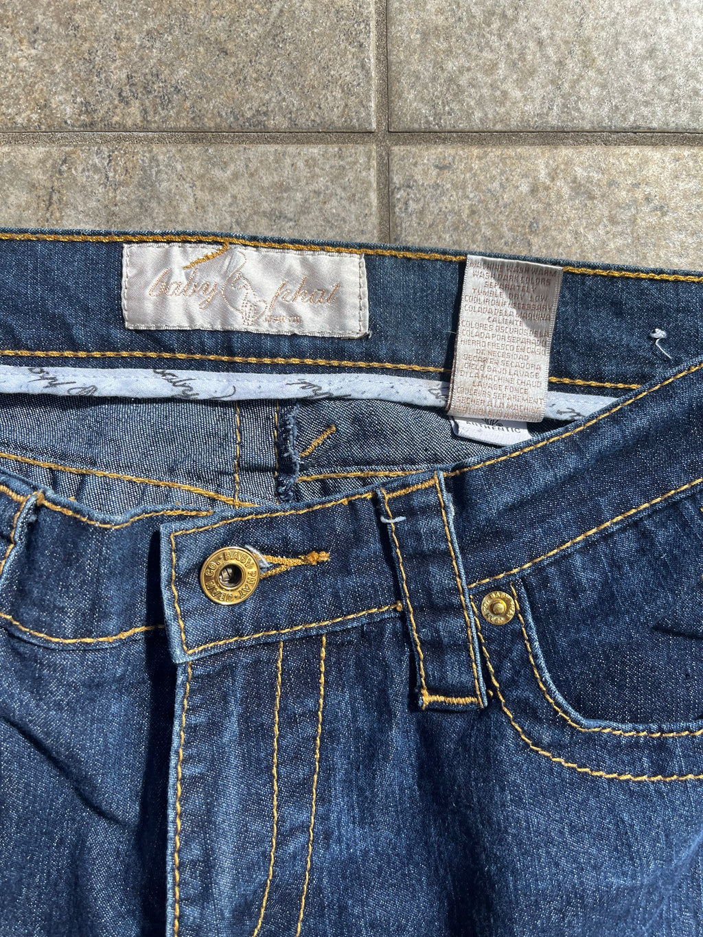 Vintage Cat embroidered Baby Phat Flared Jeans