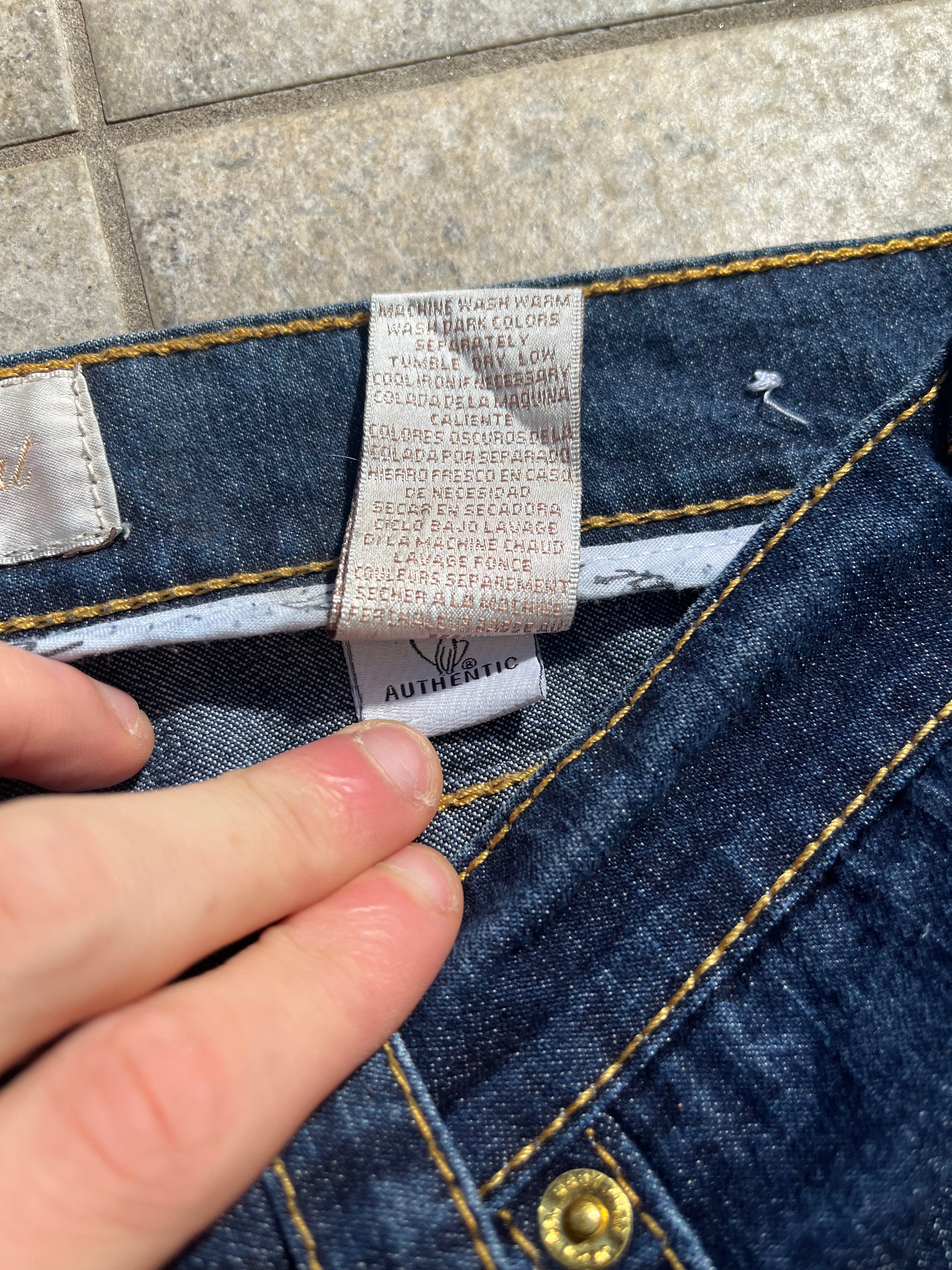 Vintage Cat embroidered Baby Phat Flared Jeans