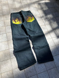 Baggy Flame embroidered Jeans
