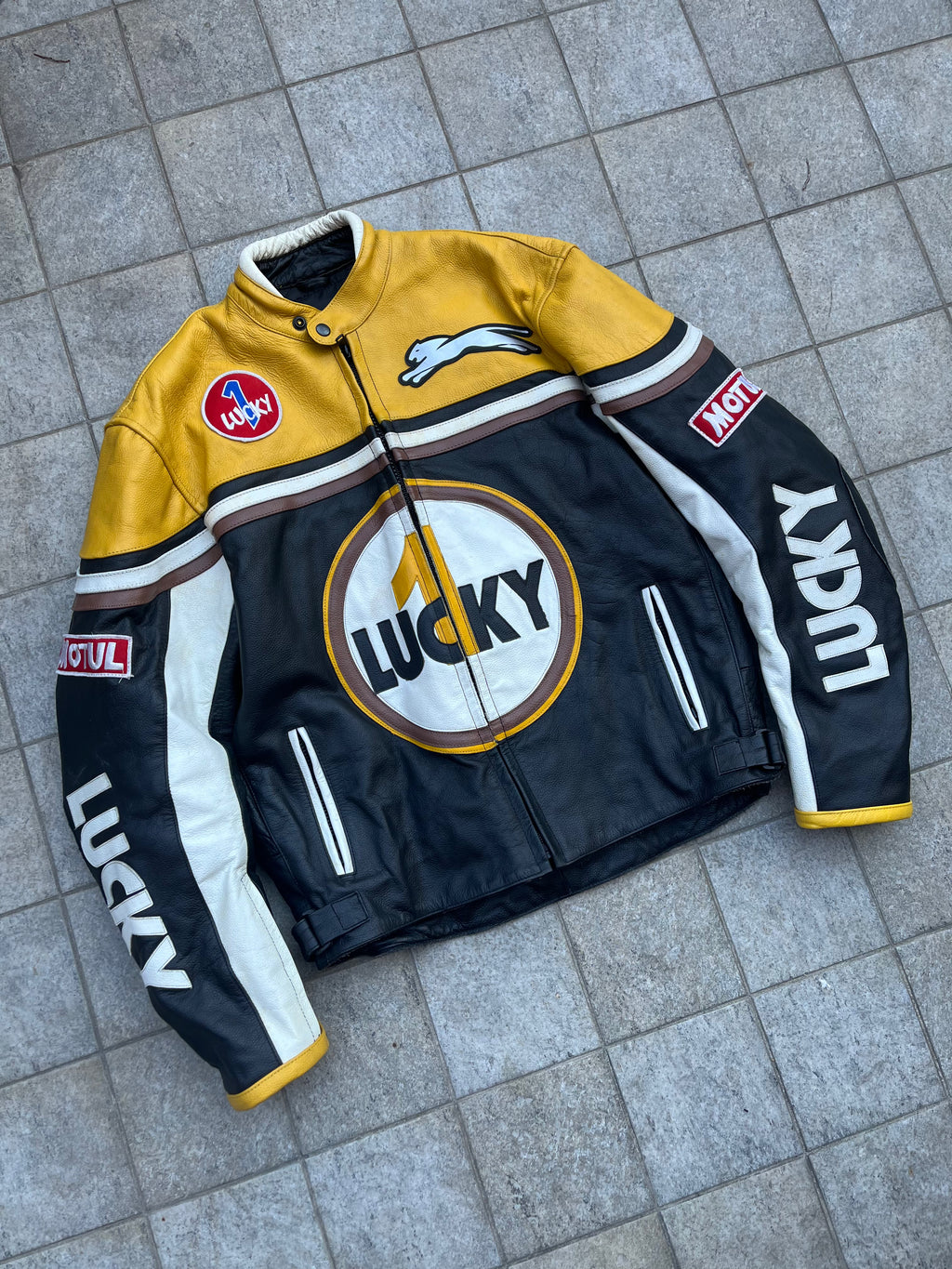 Vintage Lucky 1 Racing Leather Jacket