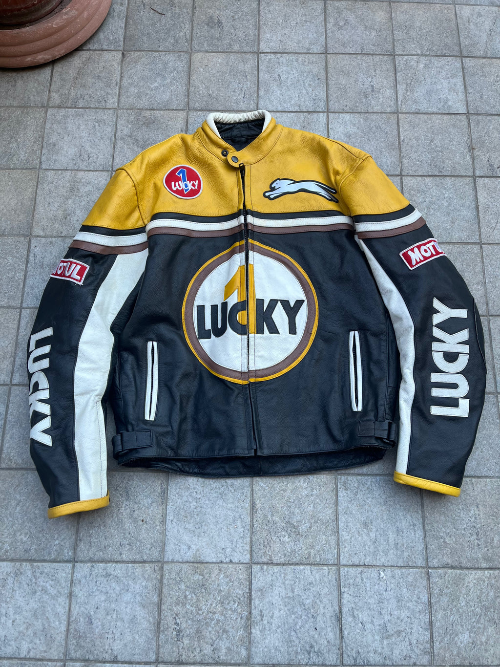 Vintage Lucky 1 Racing Leather Jacket