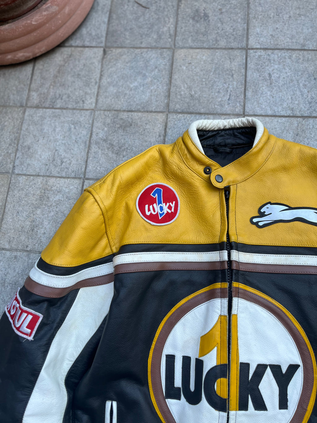 Vintage Lucky 1 Racing Leather Jacket