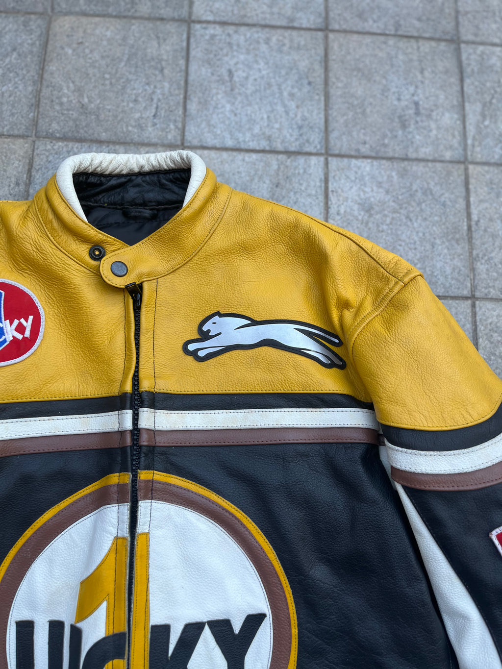 Vintage Lucky 1 Racing Leather Jacket