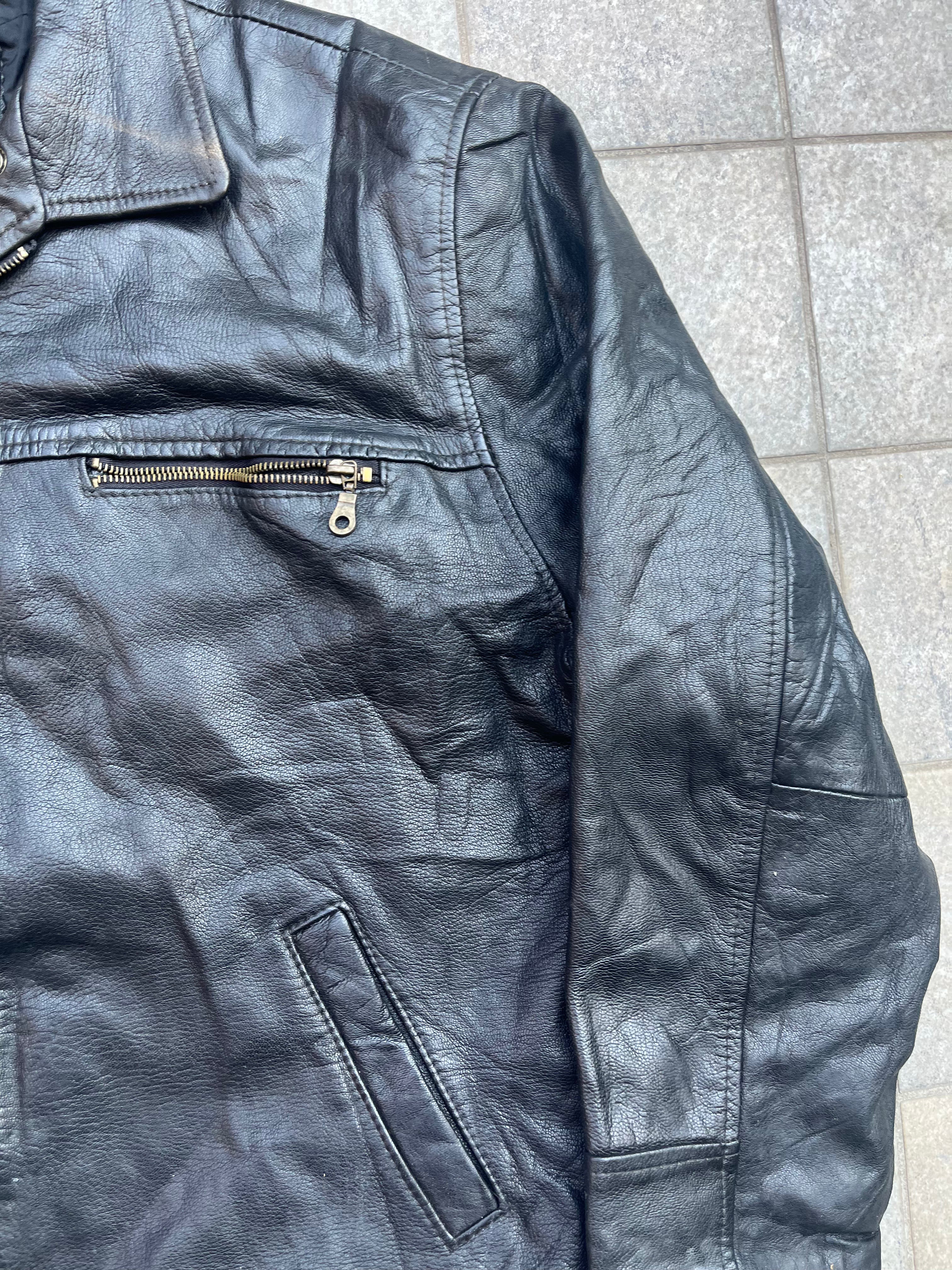 Real Leather Bomber Jacket