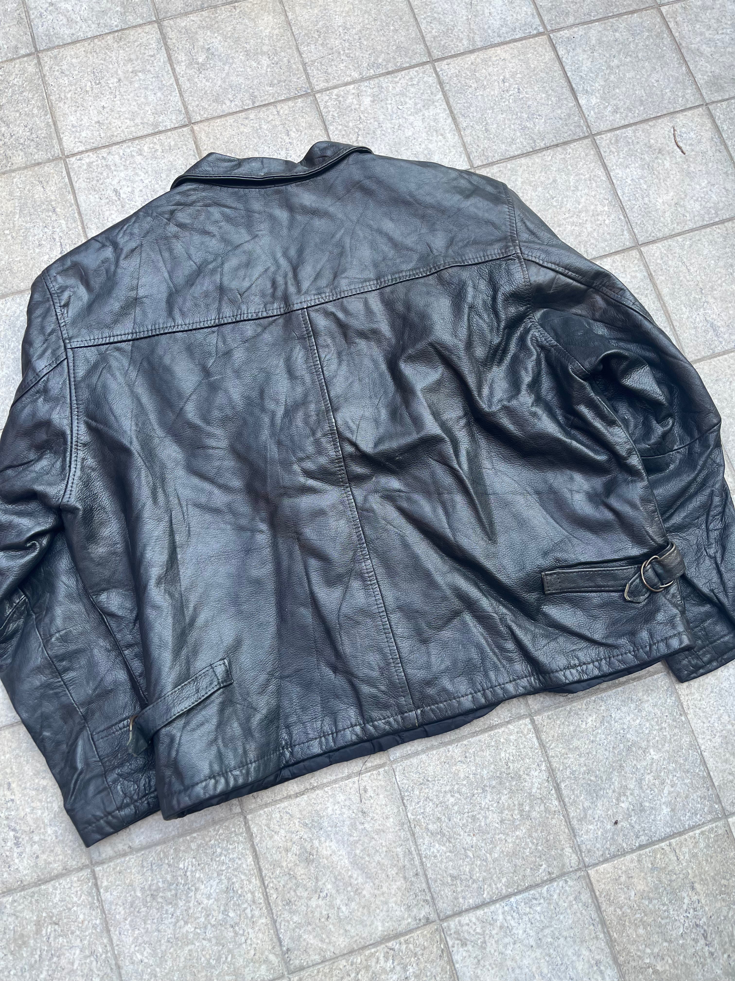 Real Leather Bomber Jacket