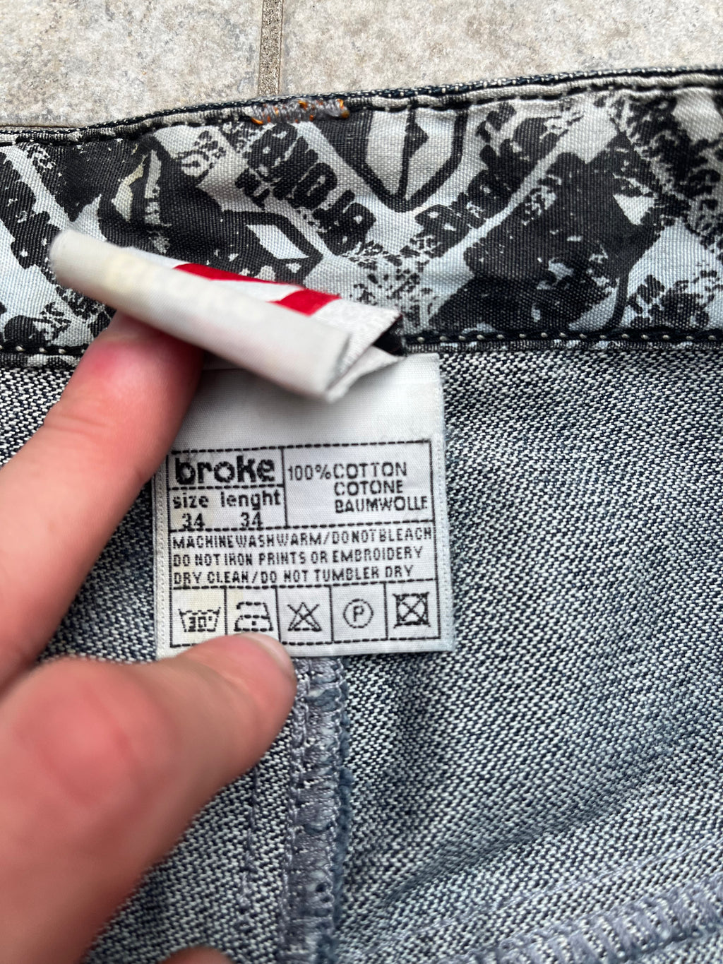Bastard Super baggy printed Jeans