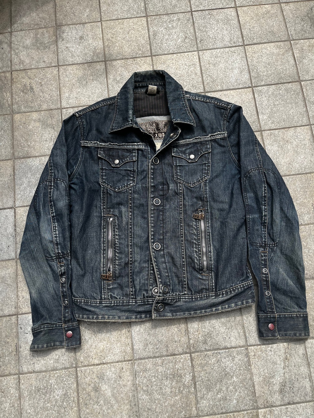 Diesel Rising sun denim Jacket with backprint