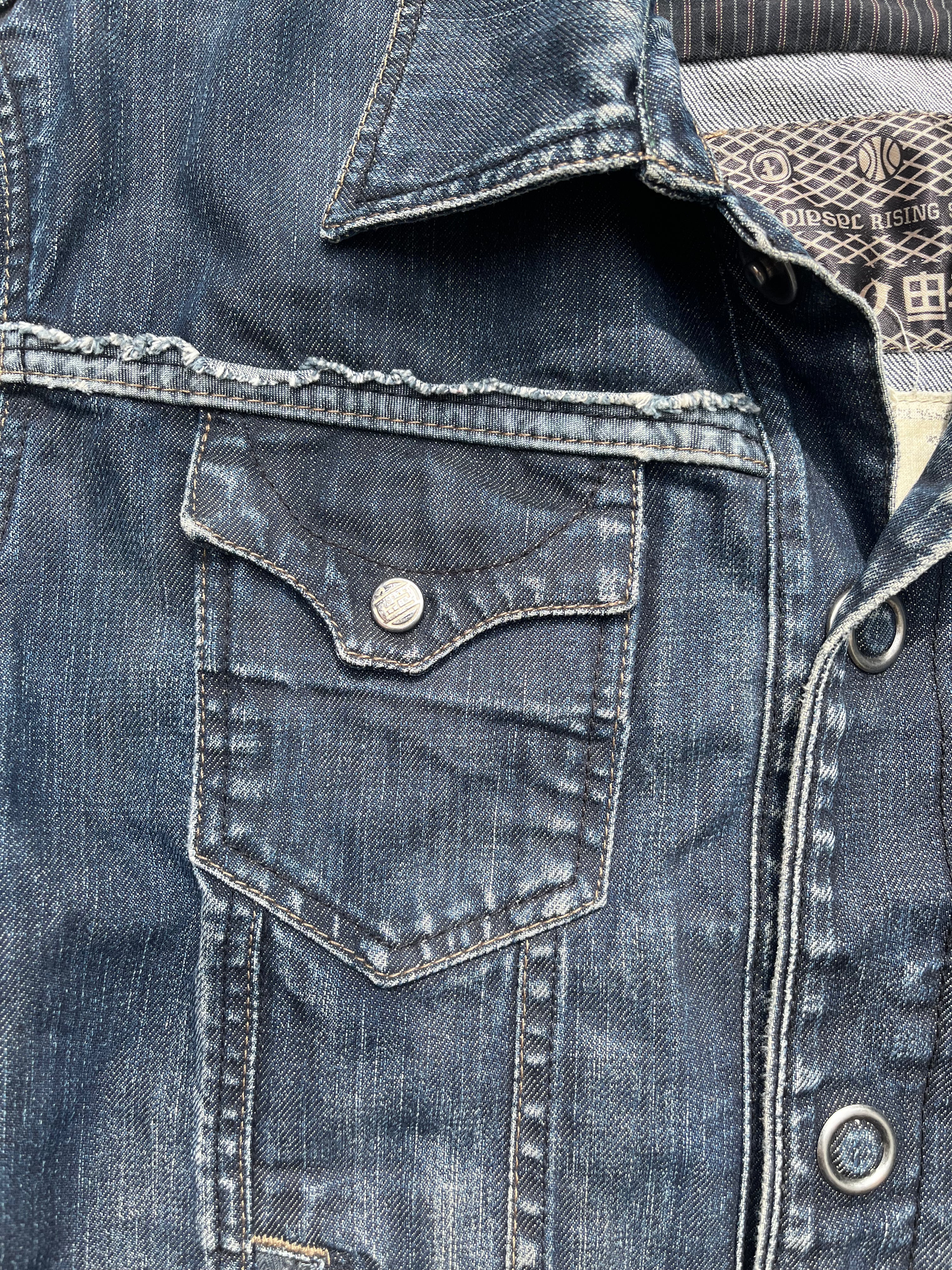 Diesel Rising sun denim Jacket with backprint