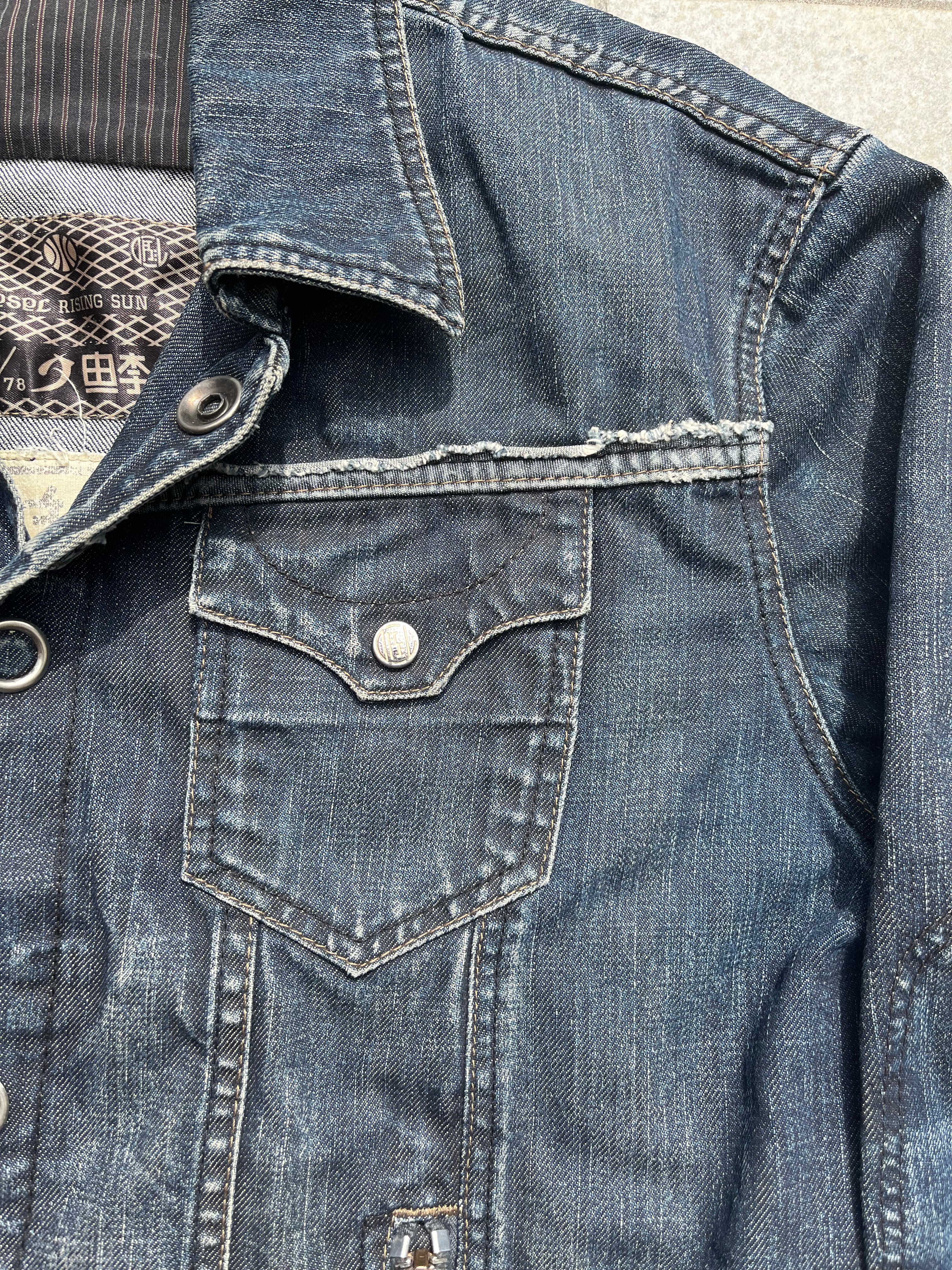 Diesel Rising sun denim Jacket with backprint