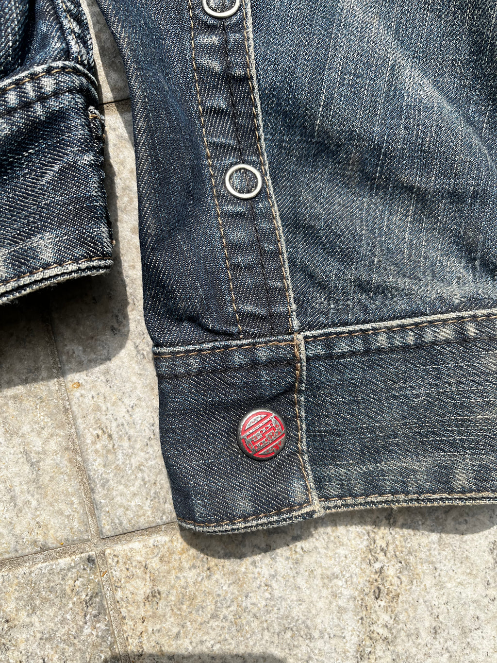 Diesel Rising sun denim Jacket with backprint