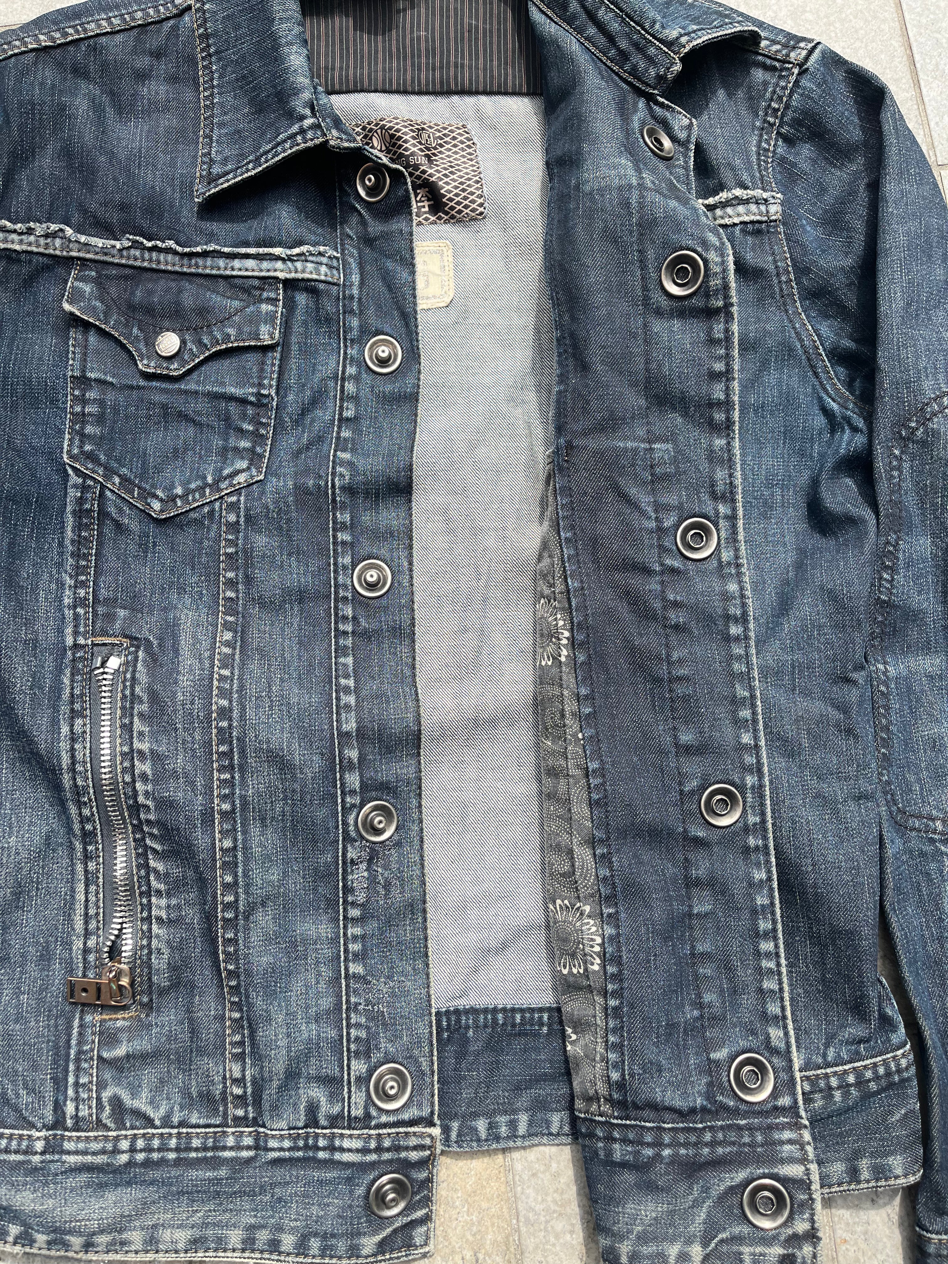 Diesel Rising sun denim Jacket with backprint