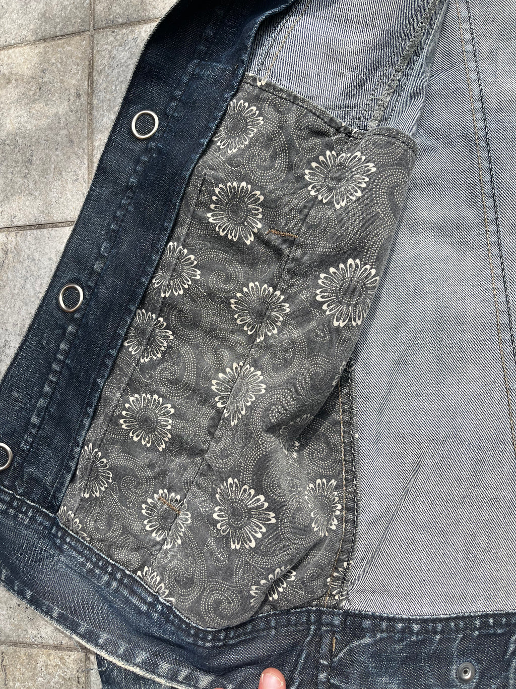 Diesel Rising sun denim Jacket with backprint