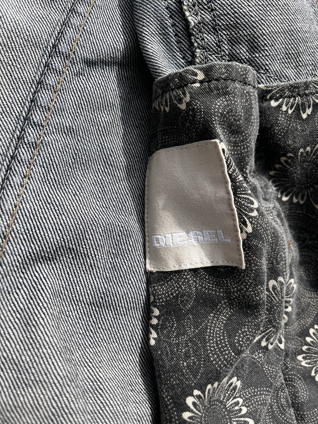 Diesel Rising sun denim Jacket with backprint