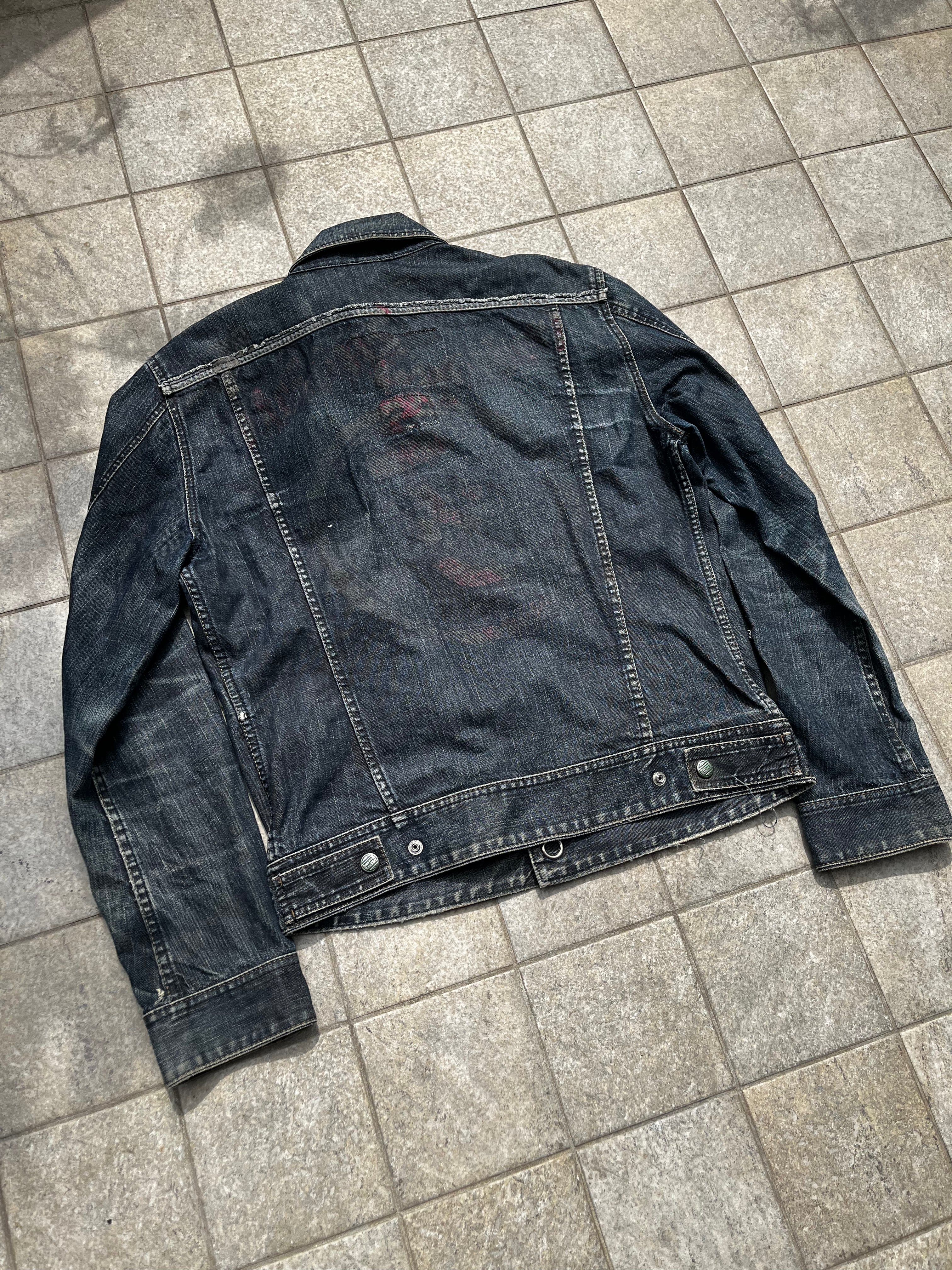 Diesel Rising sun denim Jacket with backprint