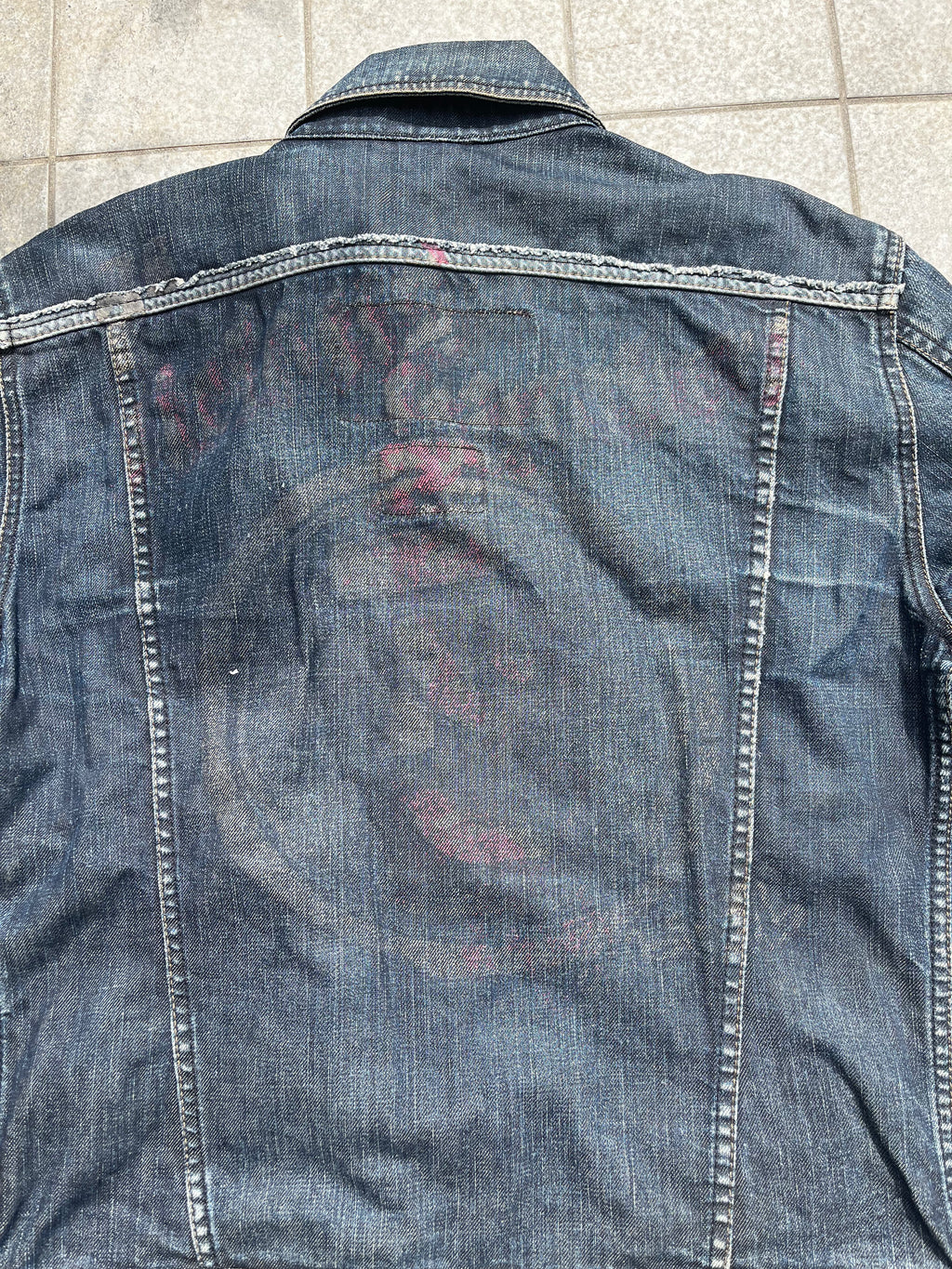 Diesel Rising sun denim Jacket with backprint