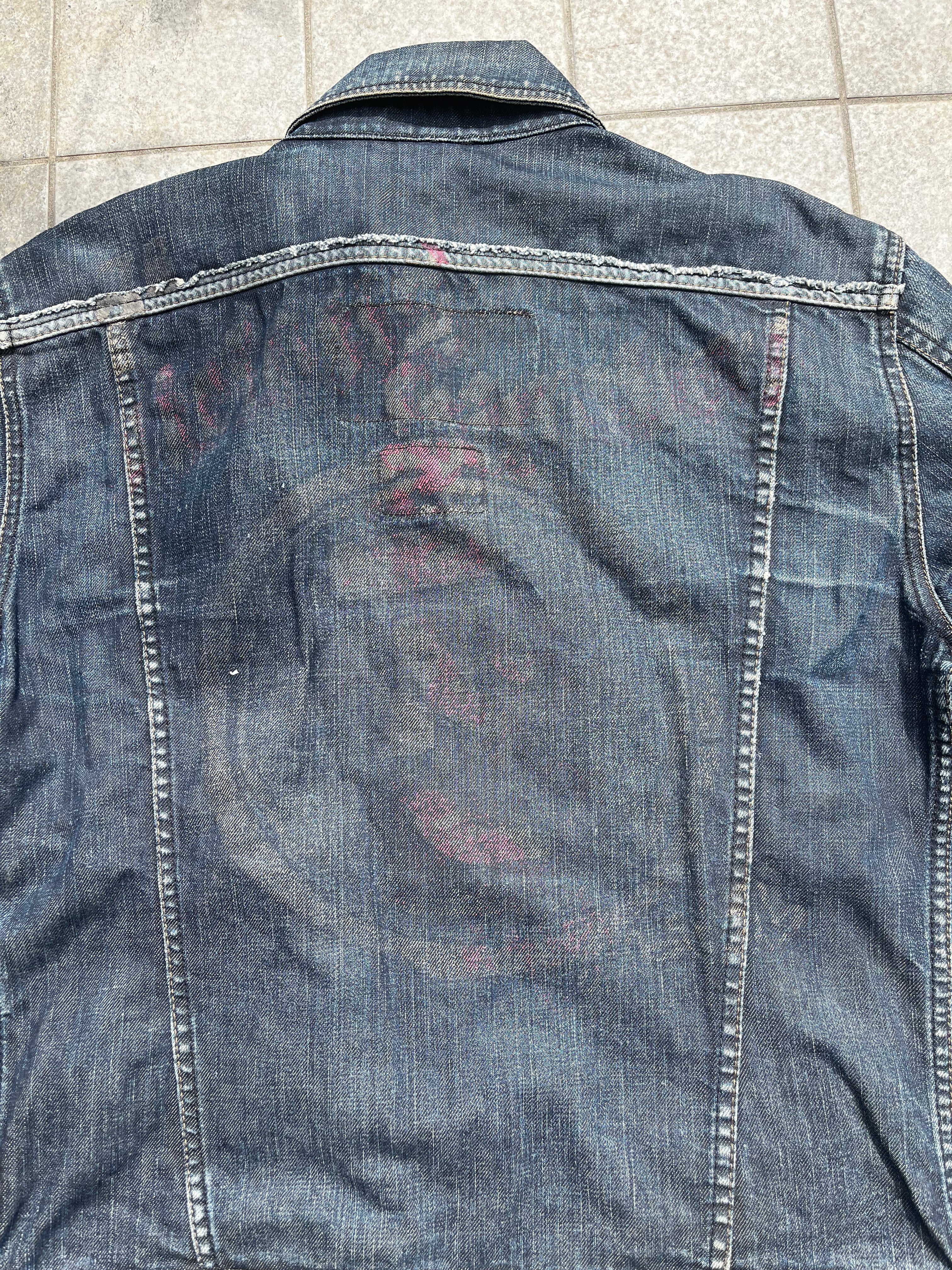 Diesel Rising sun denim Jacket with backprint