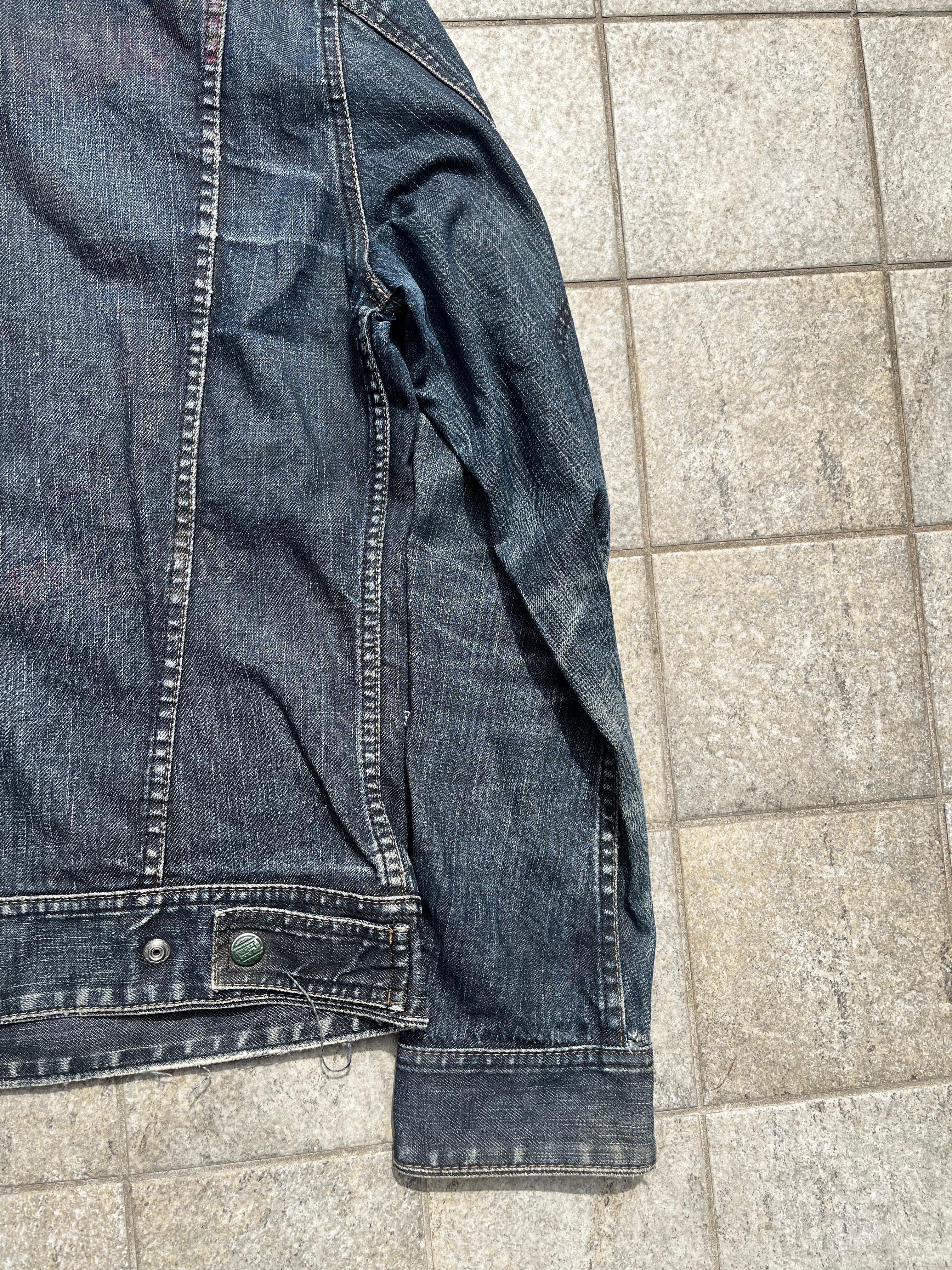 Diesel Rising sun denim Jacket with backprint