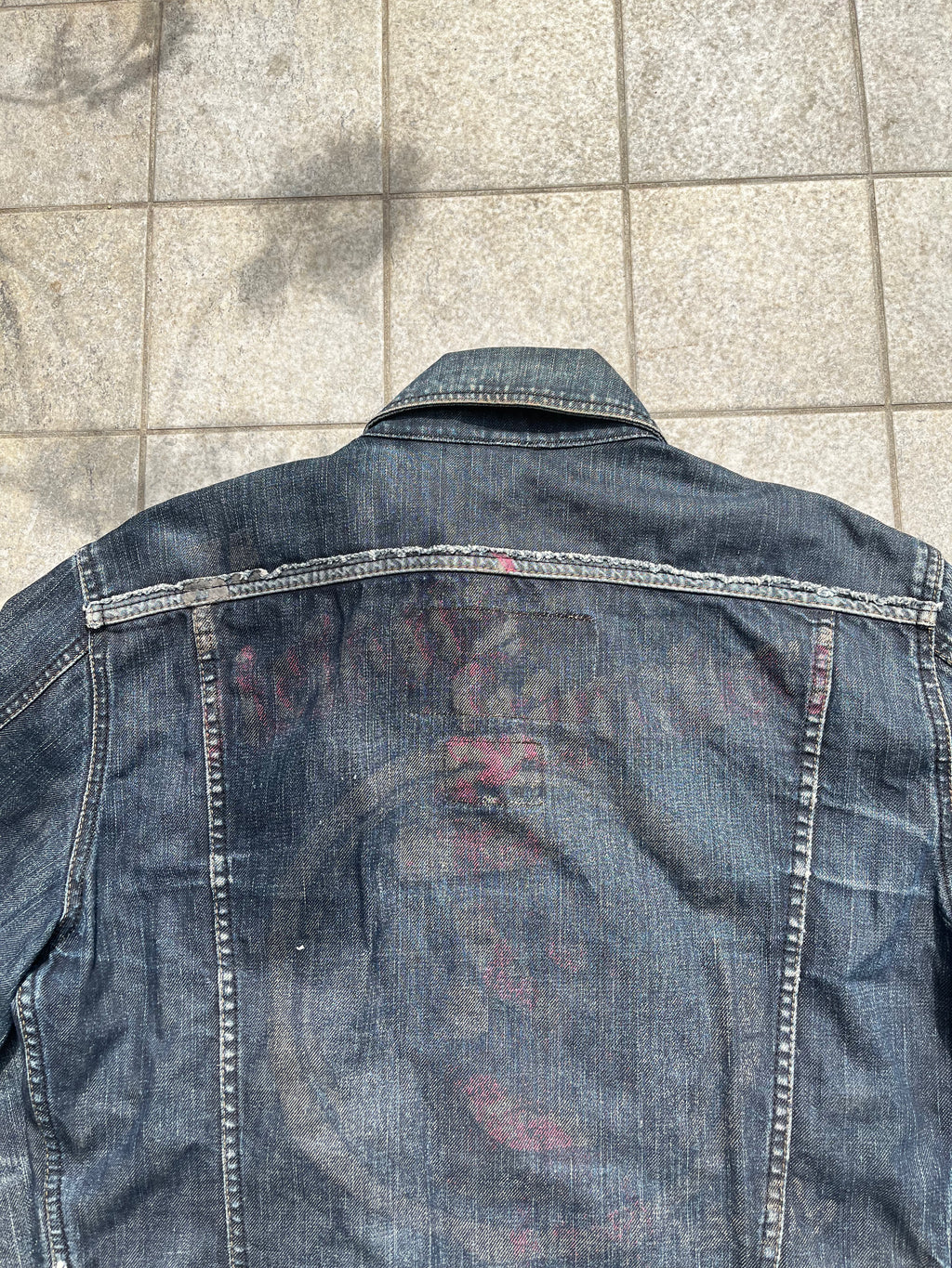Diesel Rising sun denim Jacket with backprint