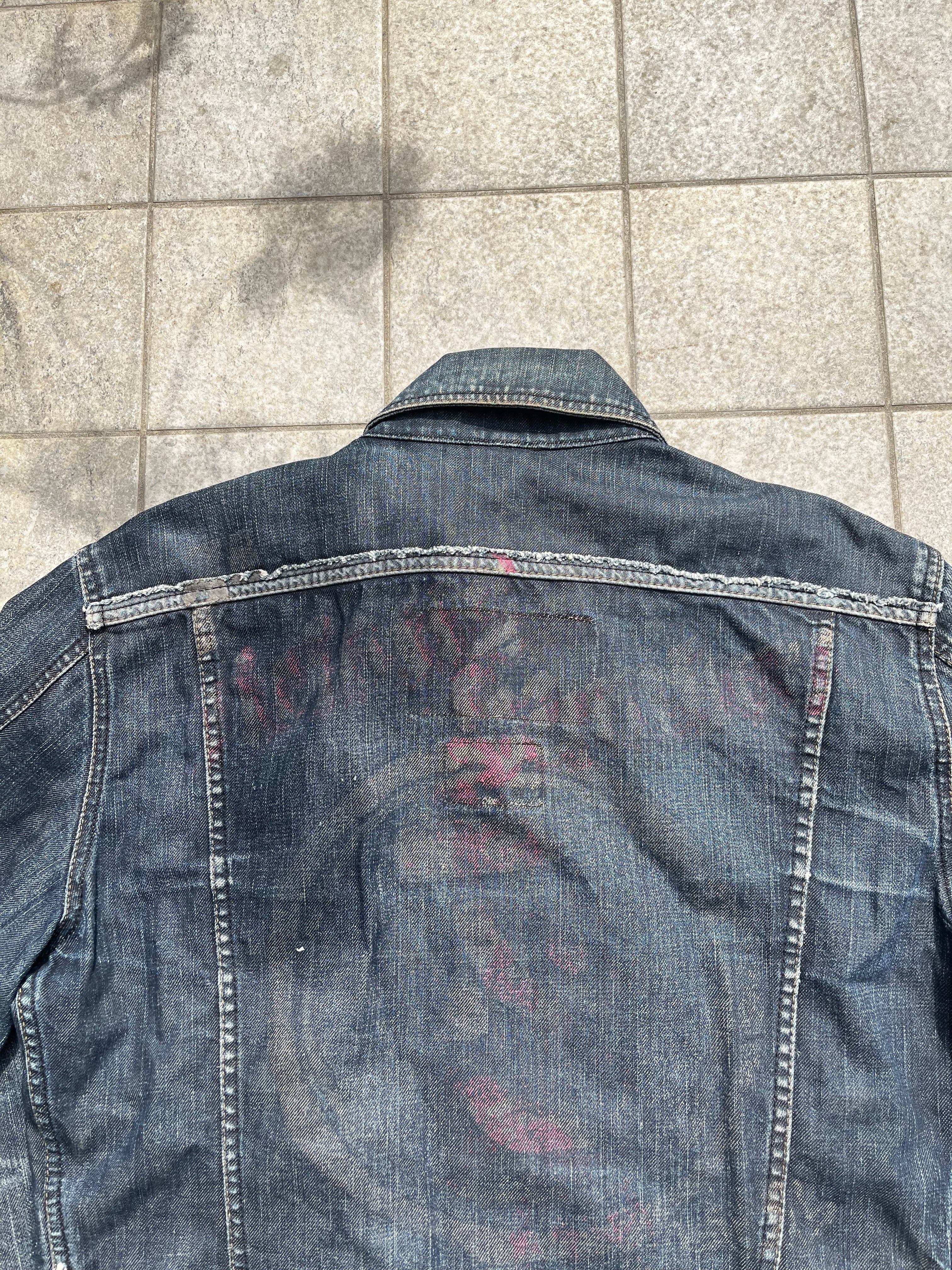Diesel Rising sun denim Jacket with backprint