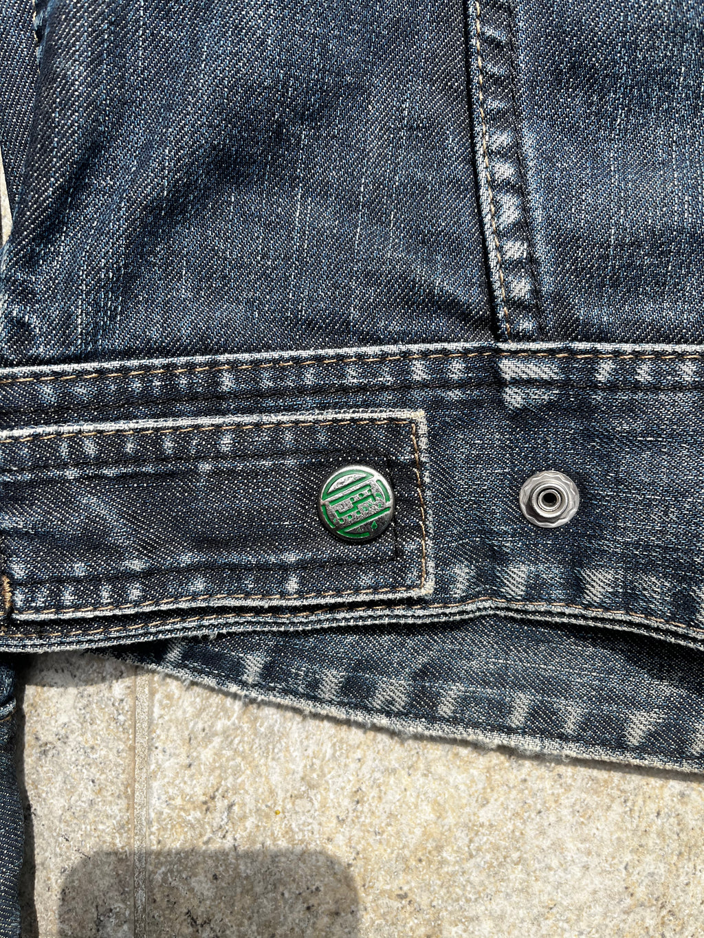 Diesel Rising sun denim Jacket with backprint