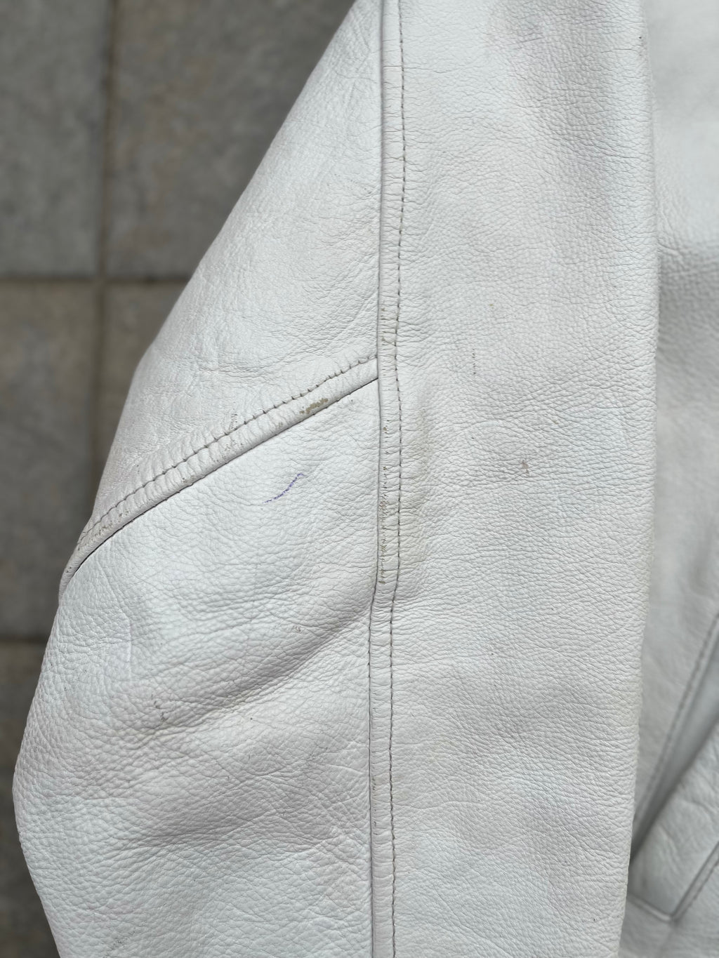 Redskins Total white Varsity Leather Jacket