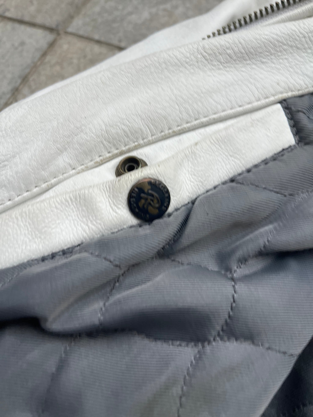 Redskins Total white Varsity Leather Jacket