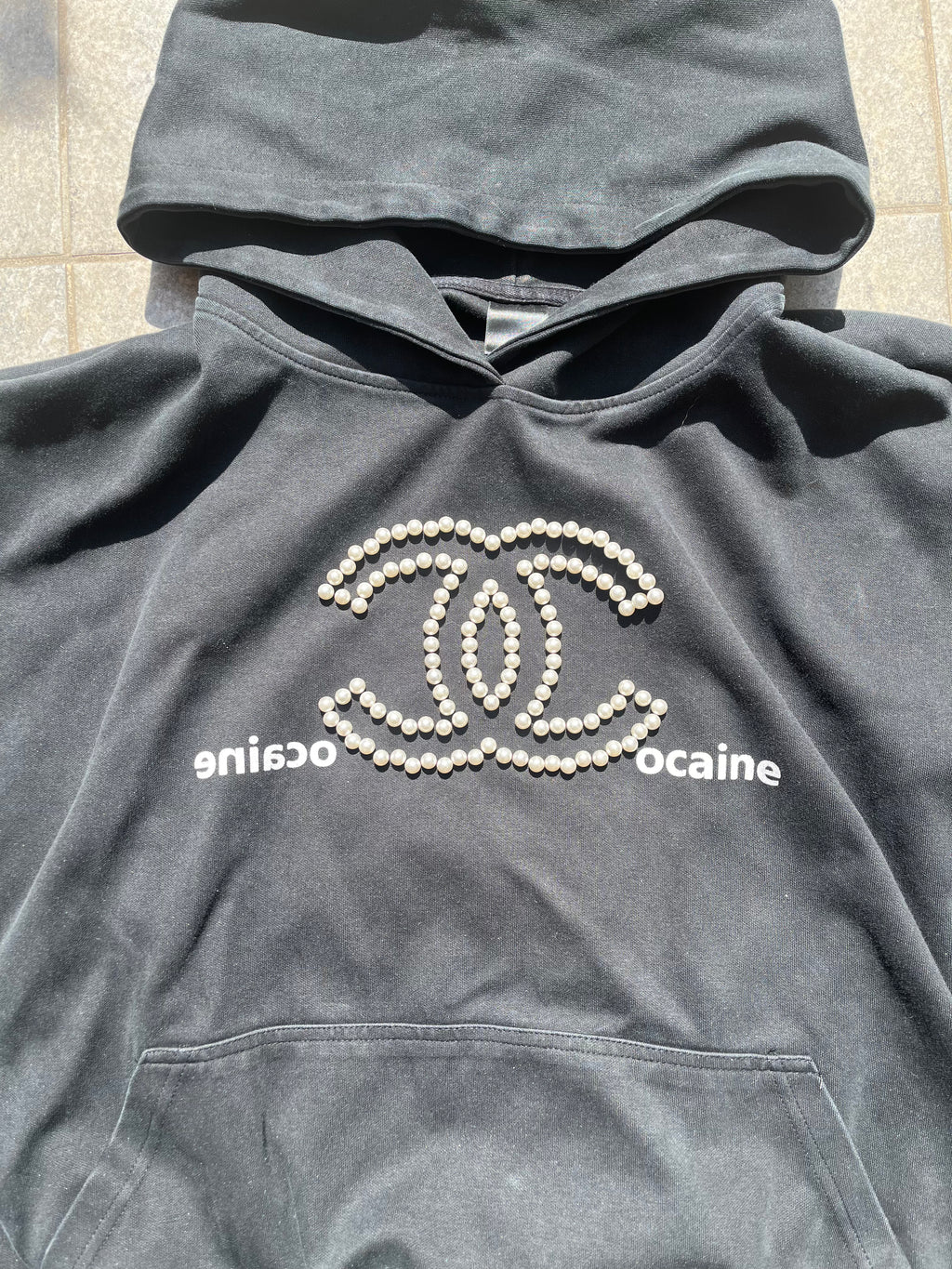 RyeChasin C*caine Cropped hoodie