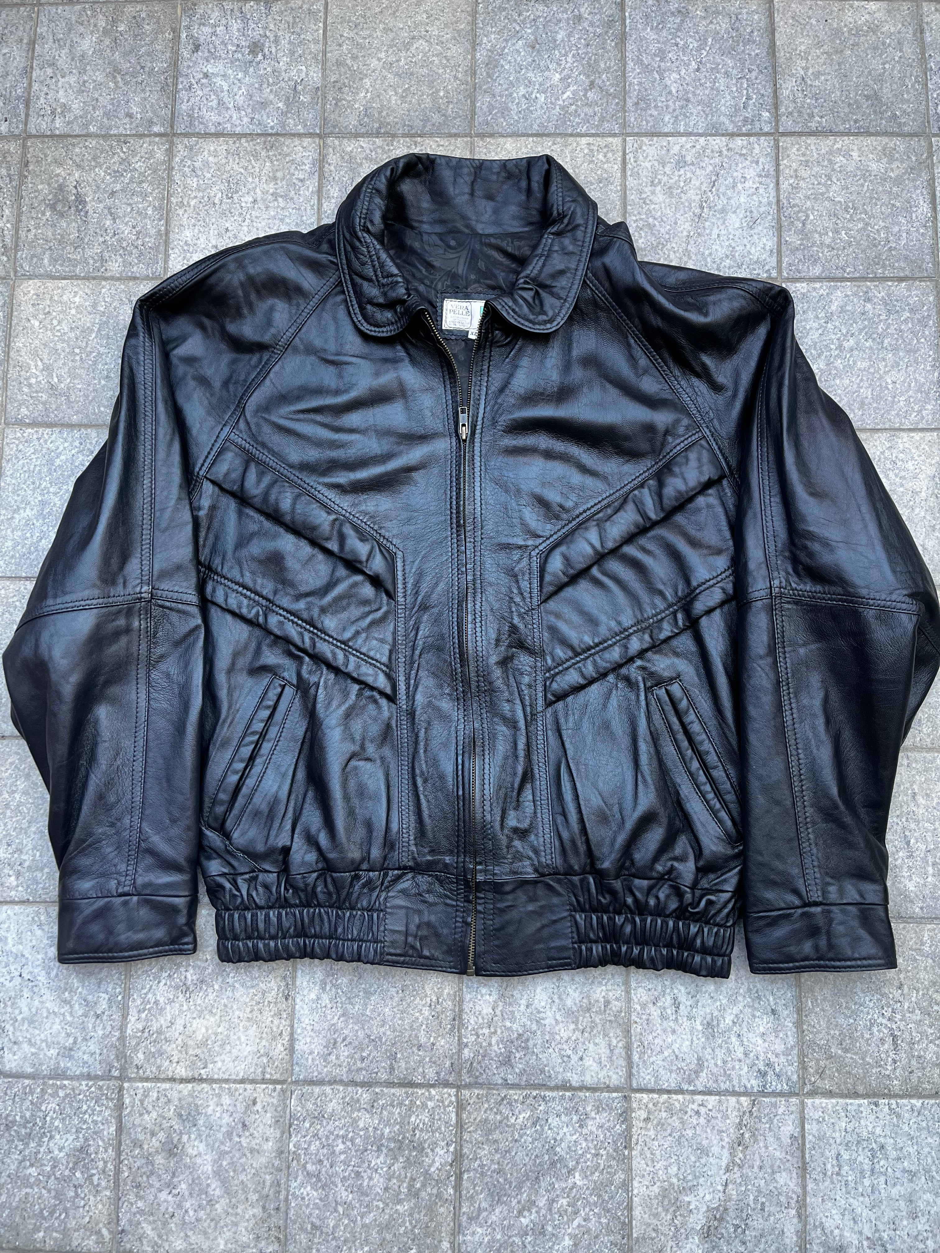 Made in Italy real leather Bomber jacket