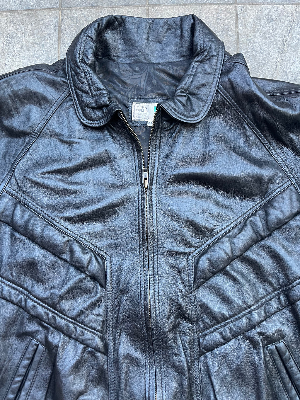 Made in Italy real leather Bomber jacket