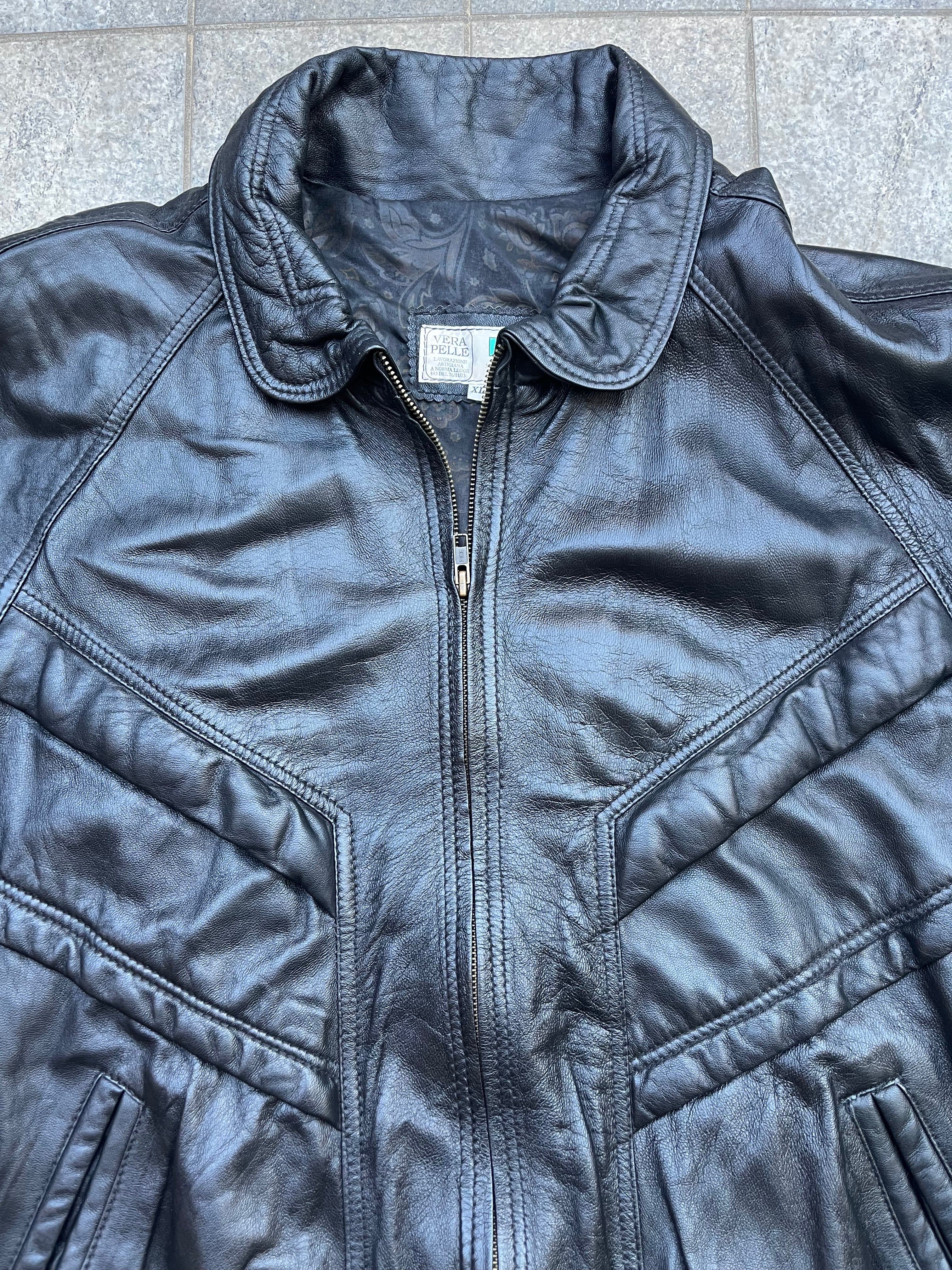 Made in Italy real leather Bomber jacket