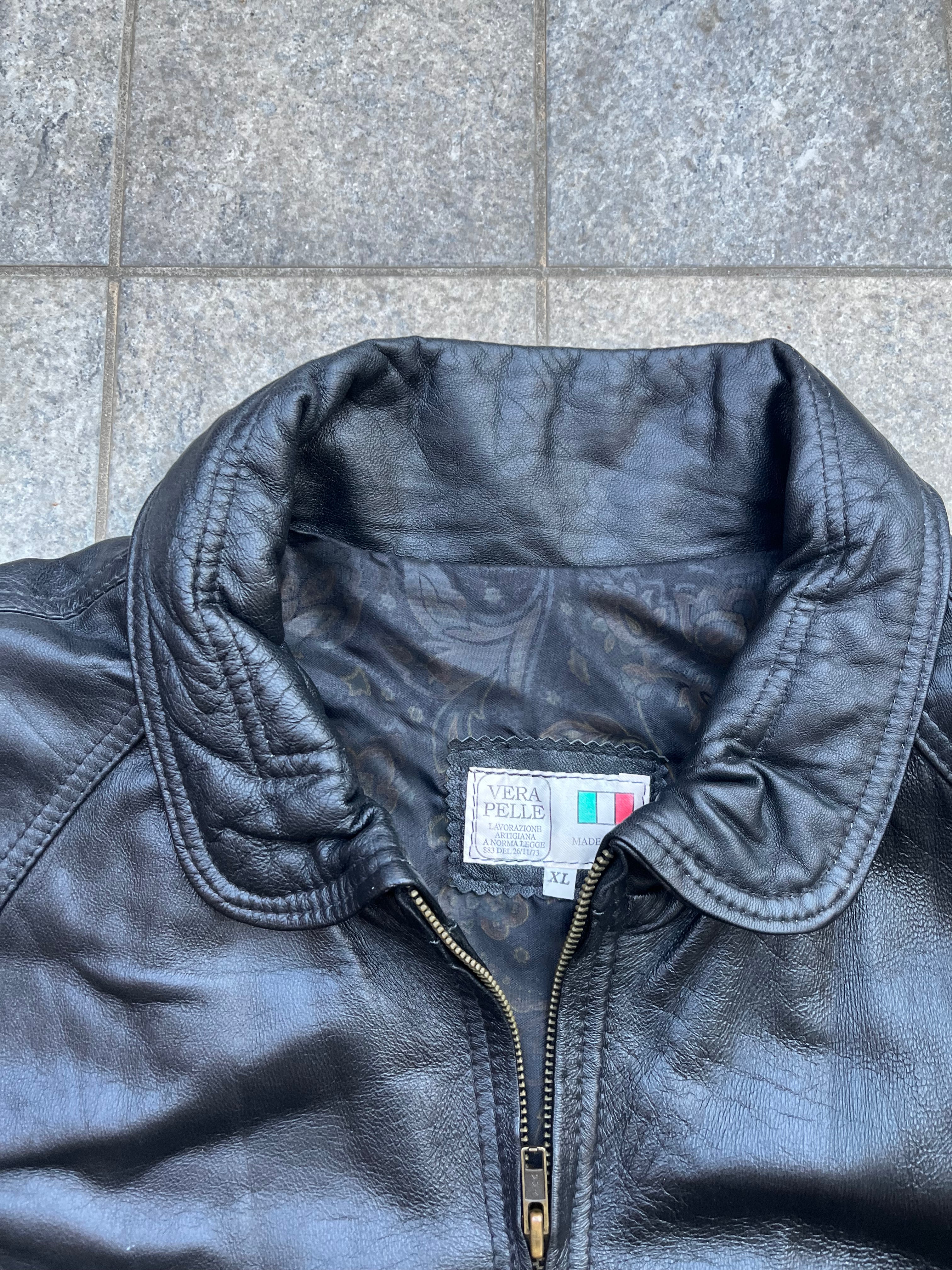 Made in Italy real leather Bomber jacket