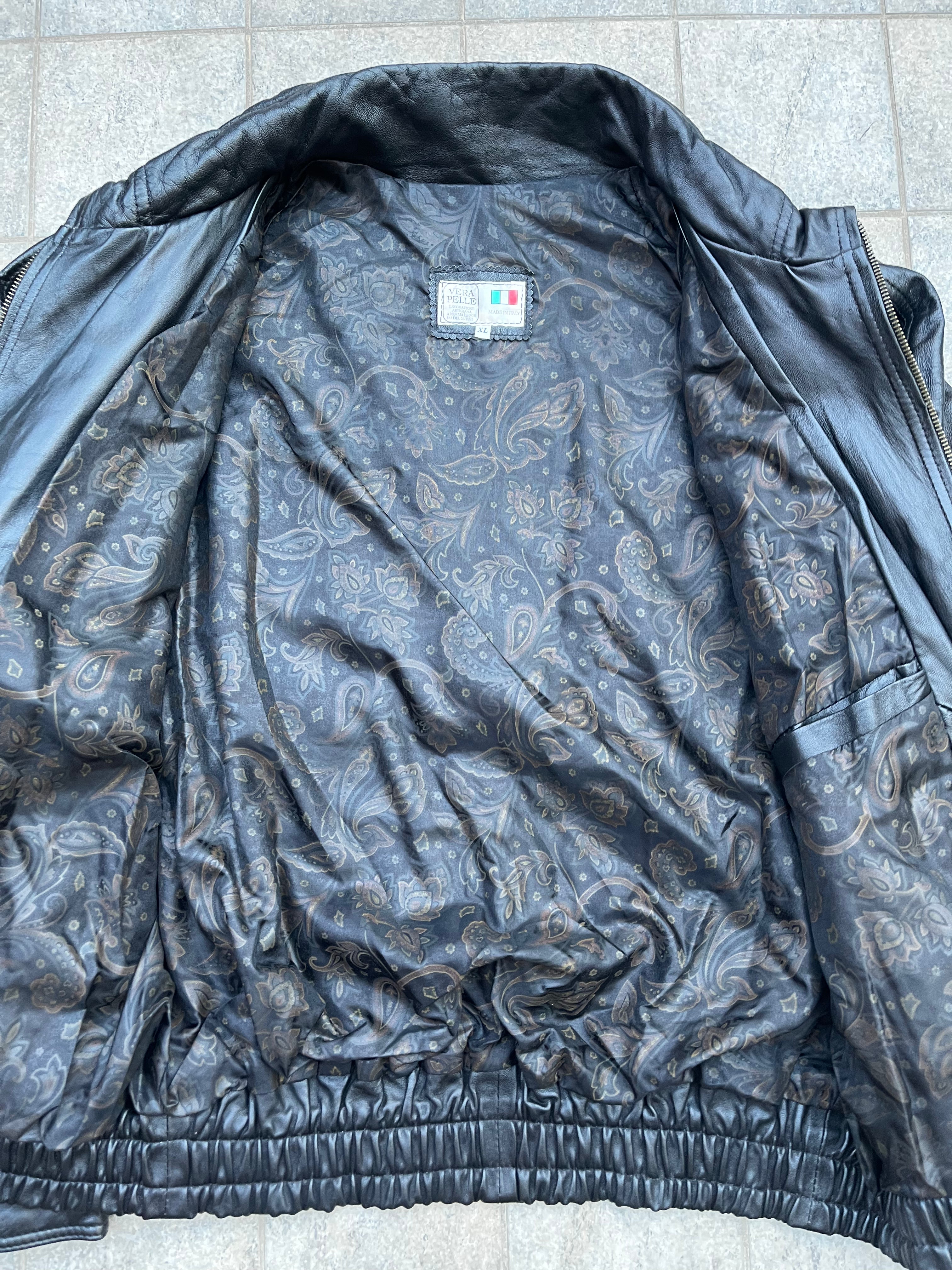 Made in Italy real leather Bomber jacket