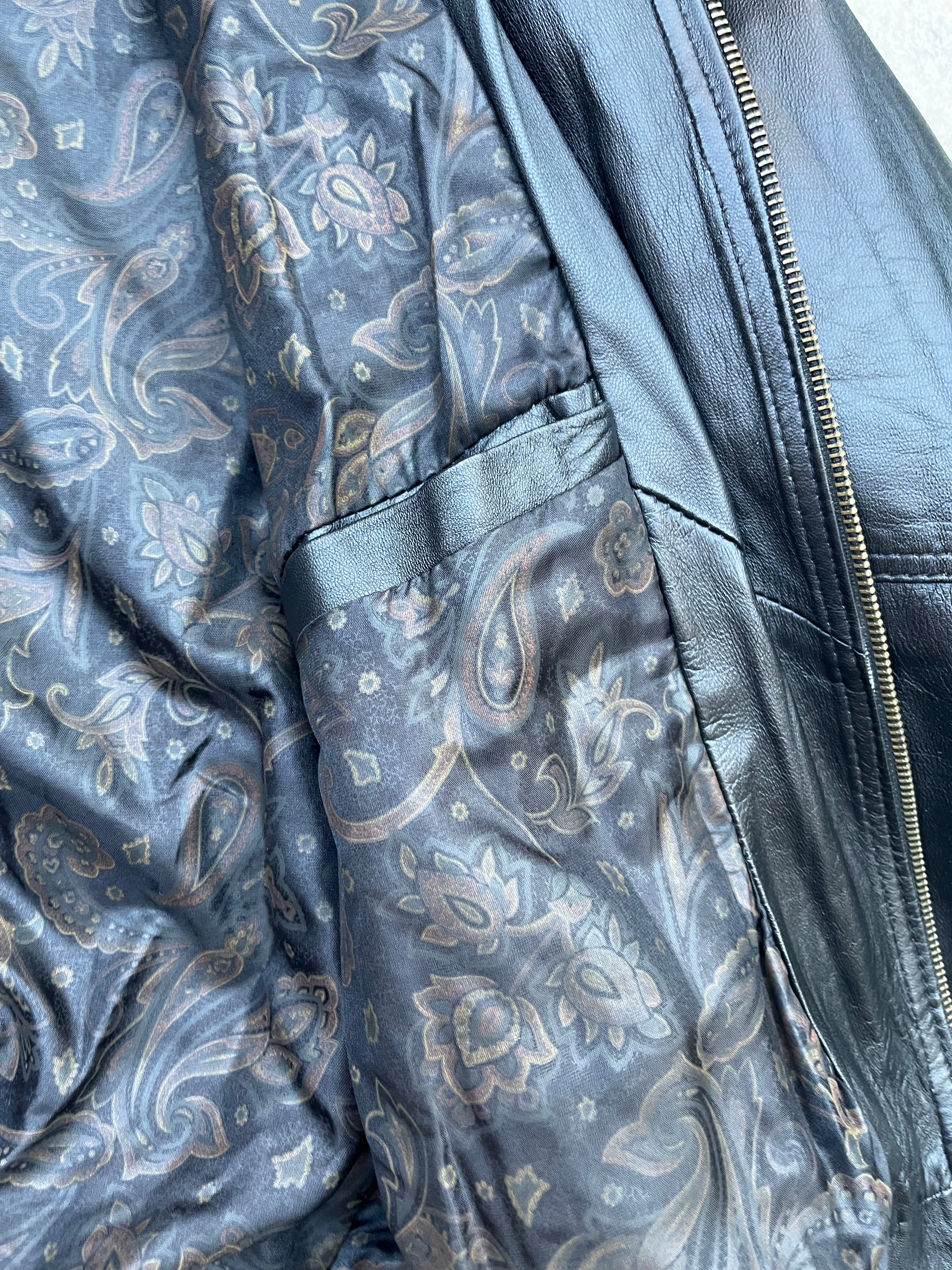 Made in Italy real leather Bomber jacket