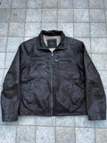 Vintage Leather Bomber Jacket